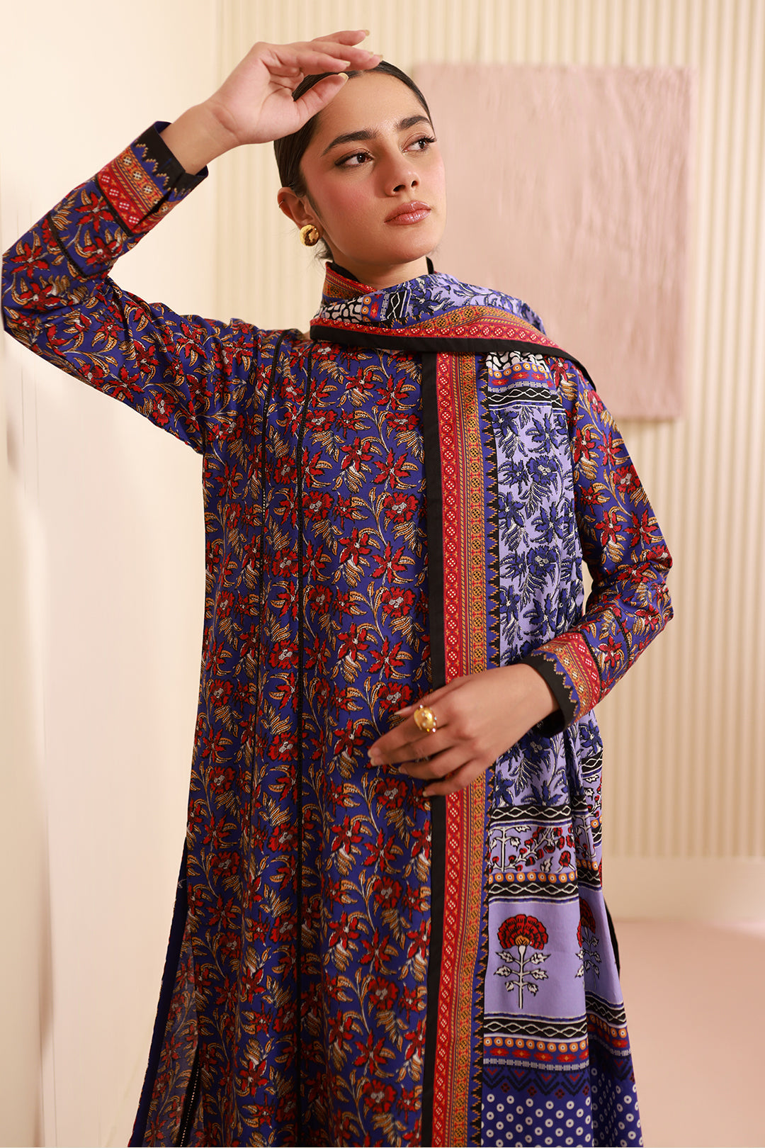 Zellbury | Unstitched 3 Piece Cambric | Shirt Shalwar Dupatta - 0632 - Libasekhas