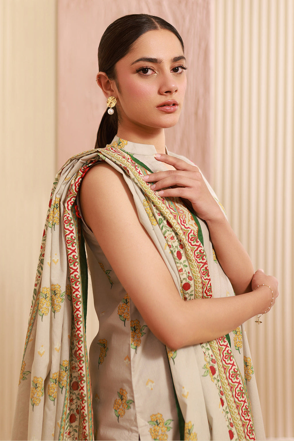 Zellbury | Unstitched 3 Piece Cambric | Shirt Shalwar Dupatta - 0633 - Libasekhas
