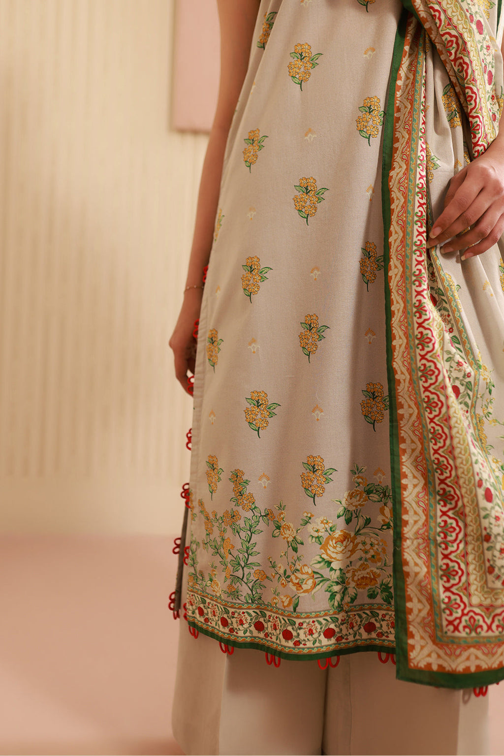 Zellbury | Unstitched 3 Piece Cambric | Shirt Shalwar Dupatta - 0633 - Libasekhas