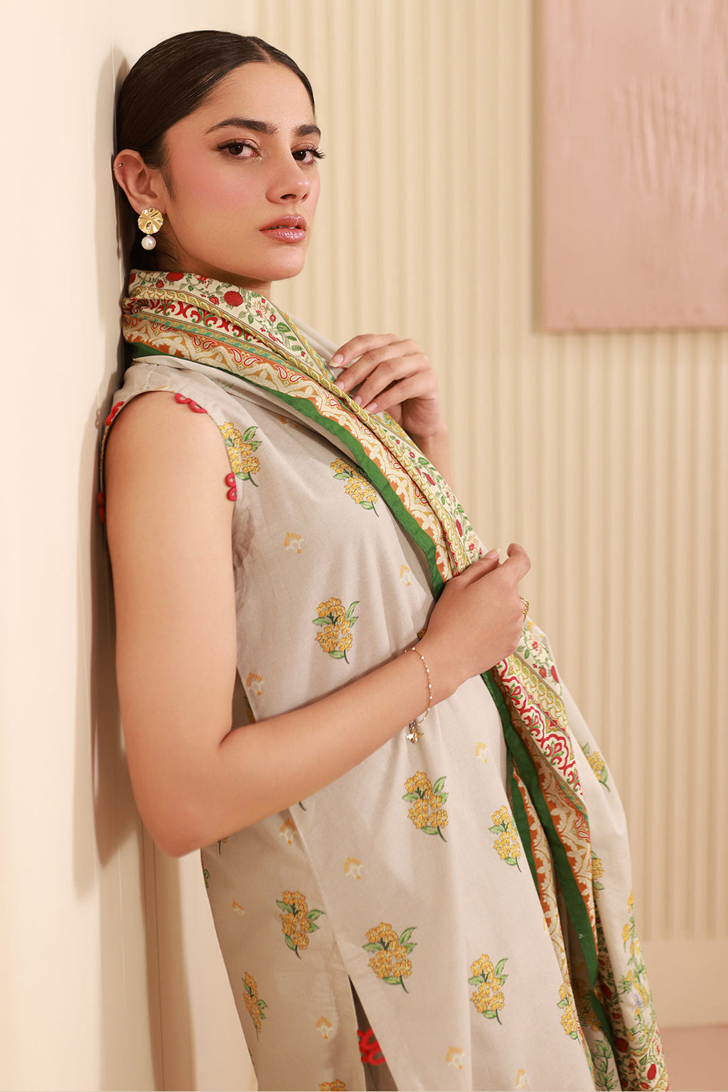 Zellbury | Unstitched 3 Piece Cambric | Shirt Shalwar Dupatta - 0633 - Libasekhas