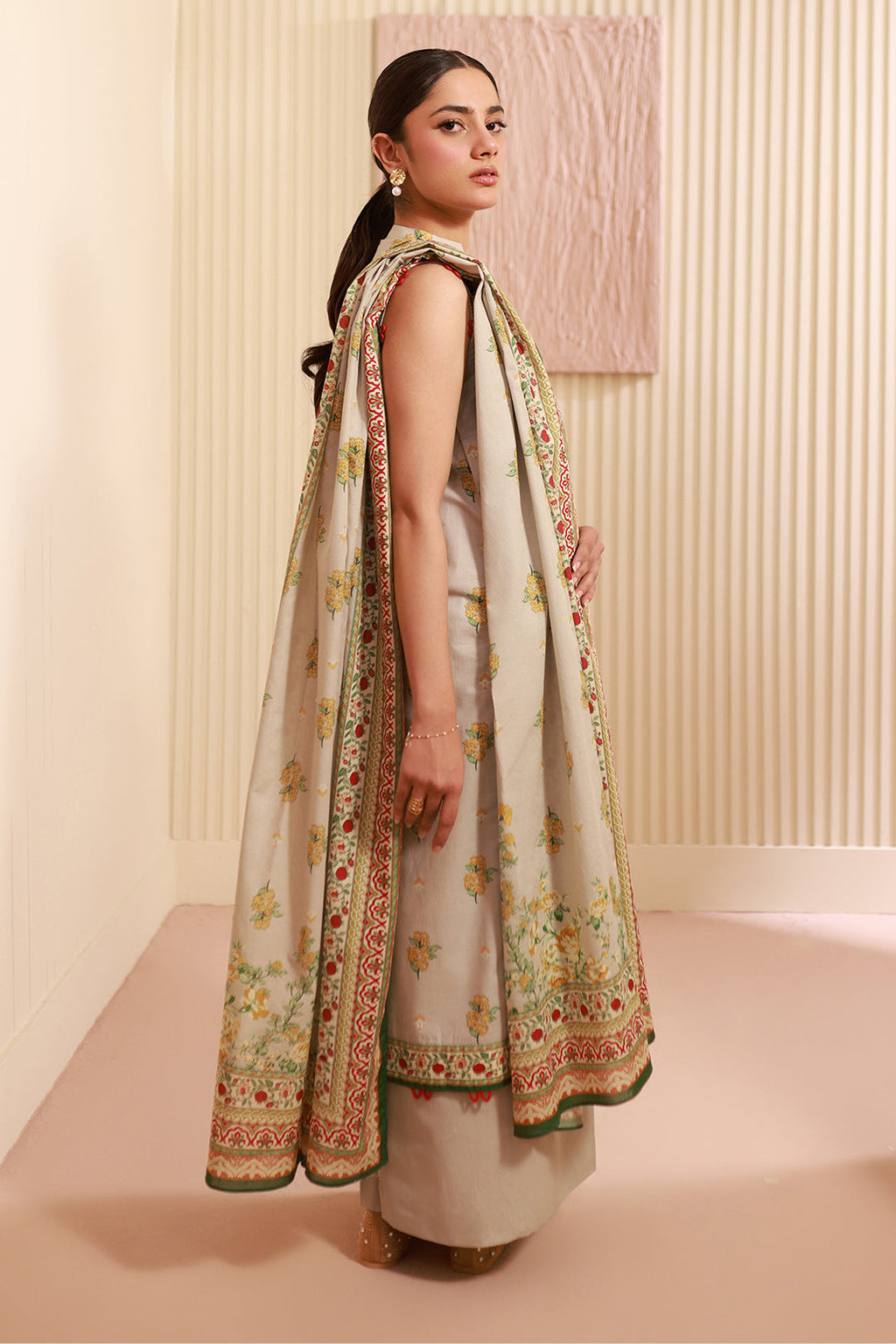 Zellbury | Unstitched 3 Piece Cambric | Shirt Shalwar Dupatta - 0633 - Libasekhas