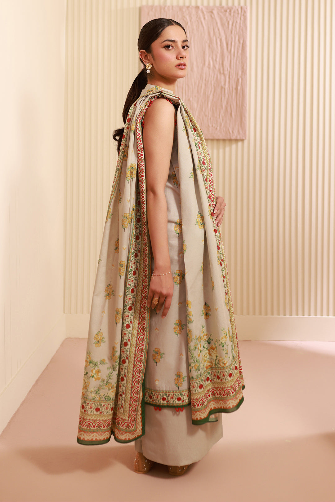 Zellbury | Unstitched 3 Piece Cambric | Shirt Shalwar Dupatta - 0633 - Libasekhas