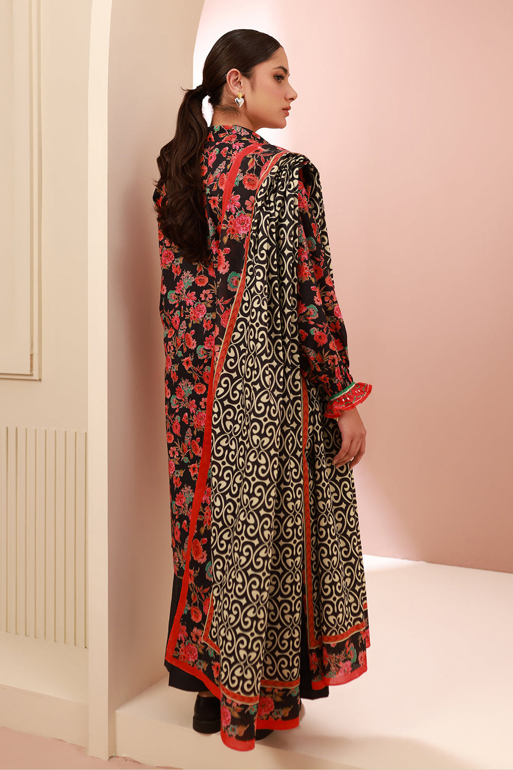 Zellbury | Unstitched 3 Piece Cambric | Shirt Shalwar Dupatta - 0636 - Libasekhas