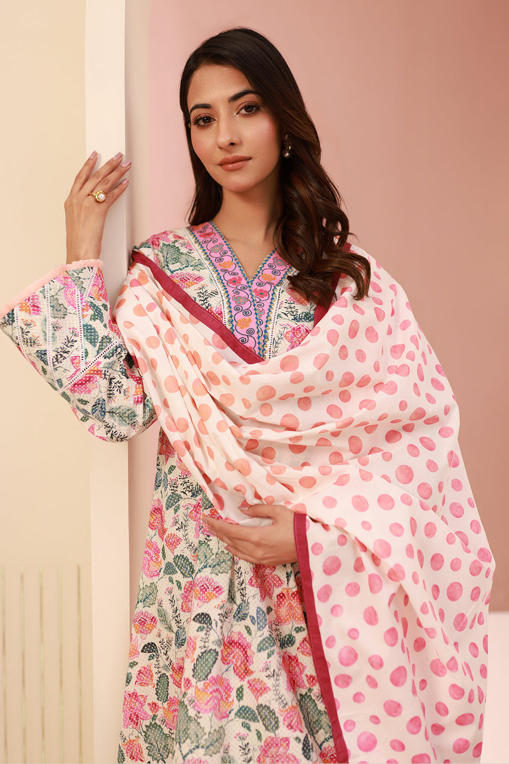Zellbury | Unstitched 3 Piece Cambric | Shirt Shalwar Dupatta - 0640 - Libasekhas