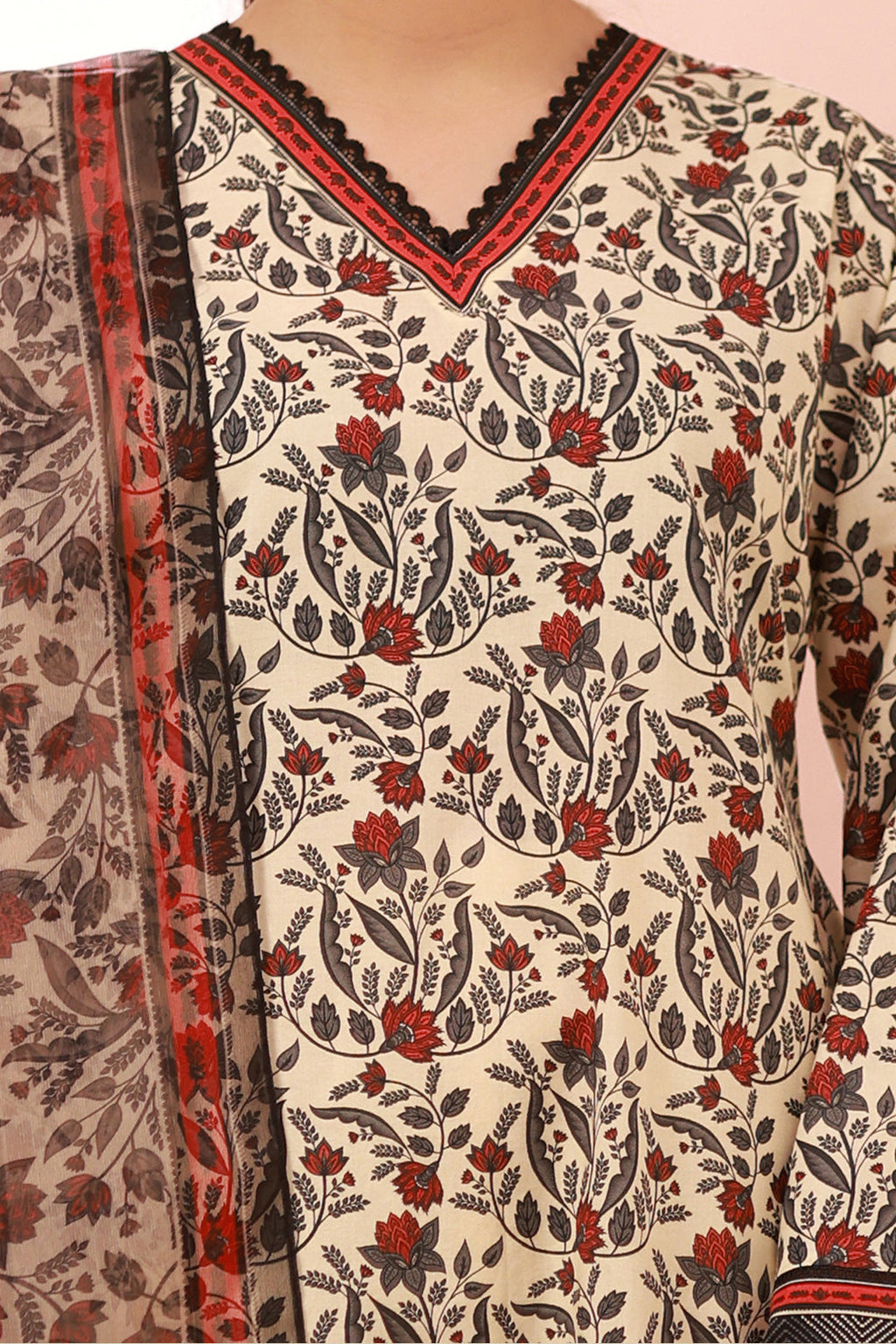 Zellbury | Unstitched 3 Piece Cambric | Shirt Shalwar Dupatta - 0658 - Libasekhas
