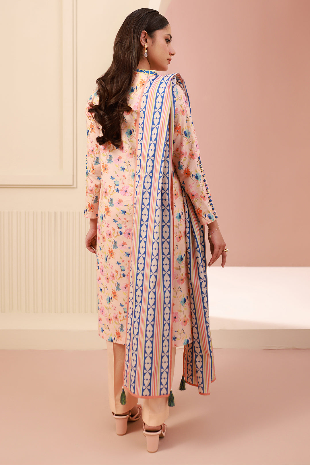 Zellbury | Unstitched 3 Piece Cambric | Shirt Shalwar Dupatta - 0664 - Libasekhas