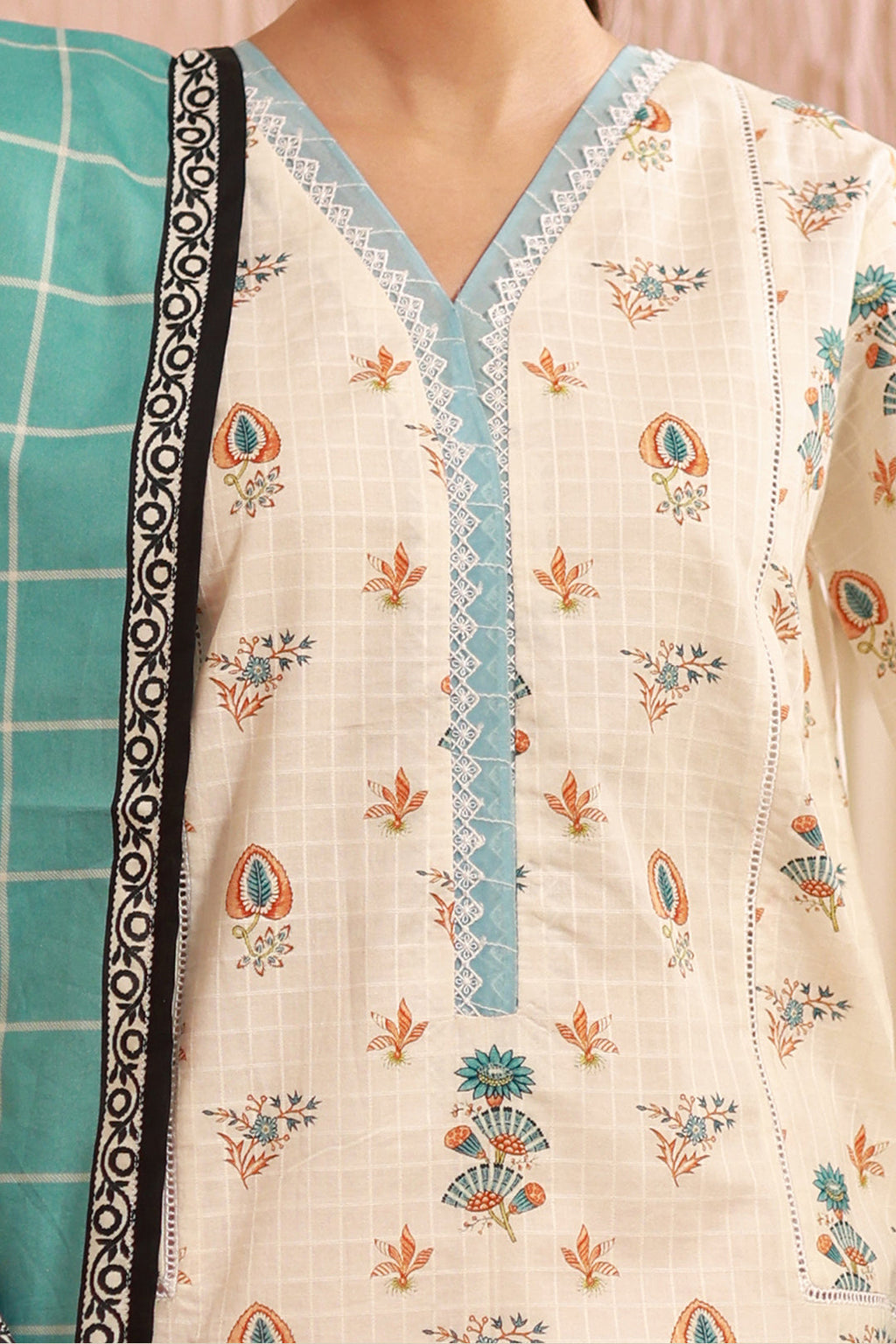 Zellbury | Unstitched 3 Piece Cambric | Shirt Shalwar Dupatta - 0668 - Libasekhas