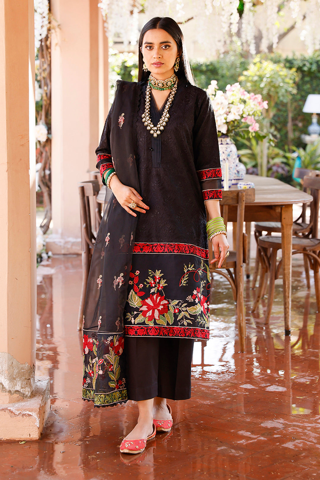 Zellbury | Unstitched 3 Piece Cambric | Embroidered Shirt Shalwar Dupatta - 0283 - Libasekhas