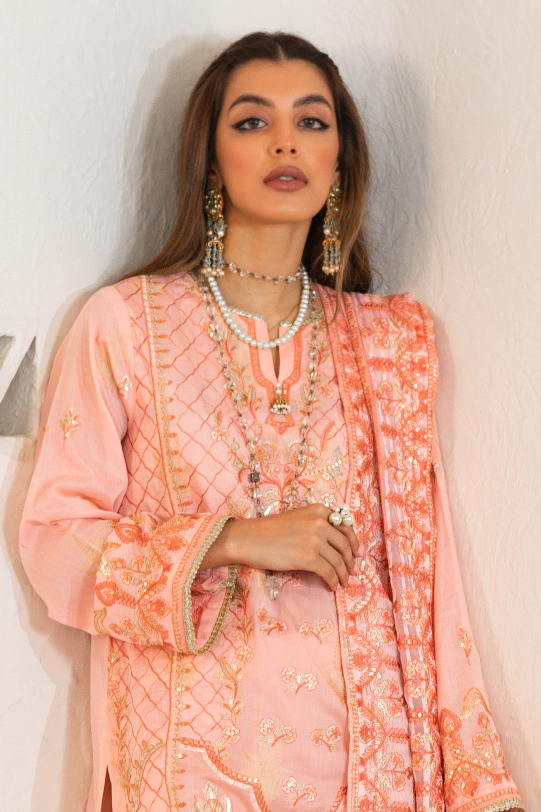 Zellbury | Unstitched 3 Piece Lawn | Embroidered Shirt Shalwar Dupatta - 0324 - Libasekhas