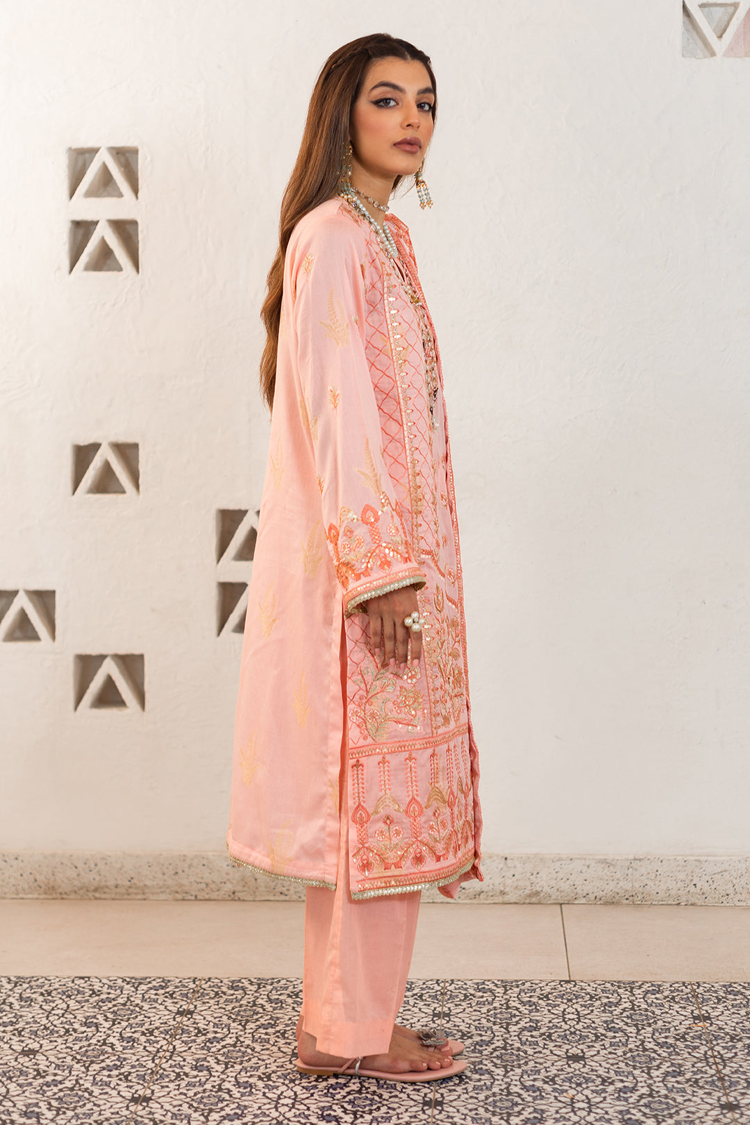 Zellbury | Unstitched 3 Piece Lawn | Embroidered Shirt Shalwar Dupatta - 0324 - Libasekhas
