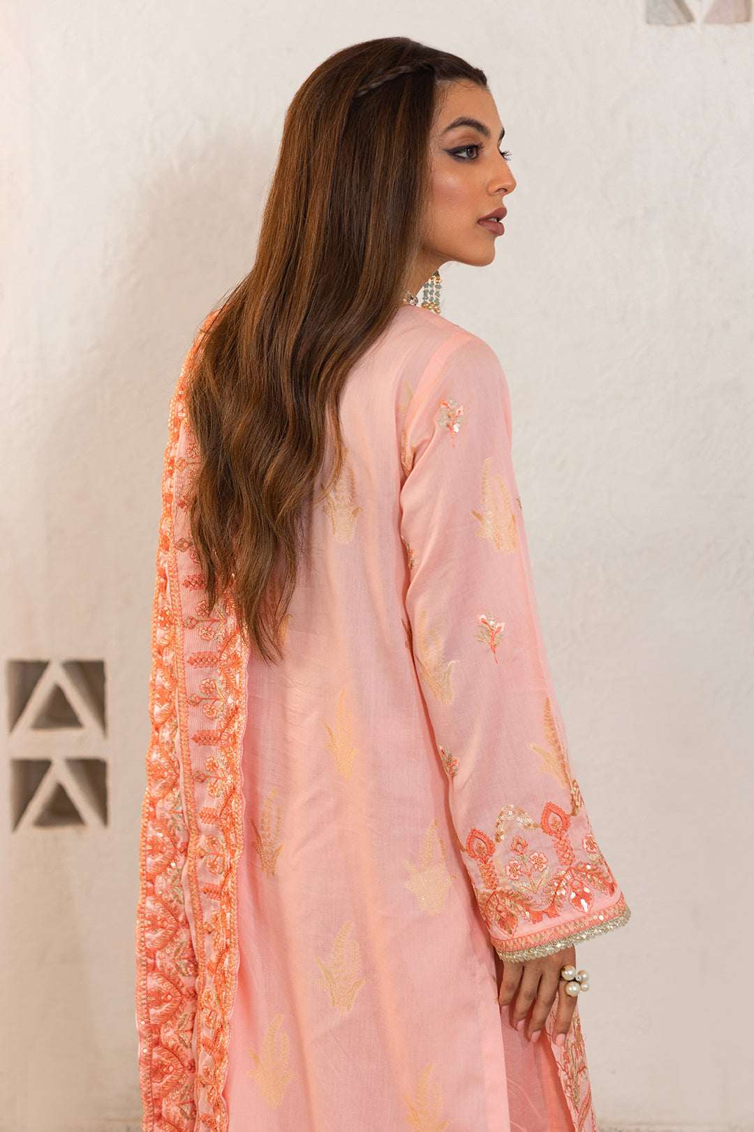 Zellbury | Unstitched 3 Piece Lawn | Embroidered Shirt Shalwar Dupatta - 0324 - Libasekhas