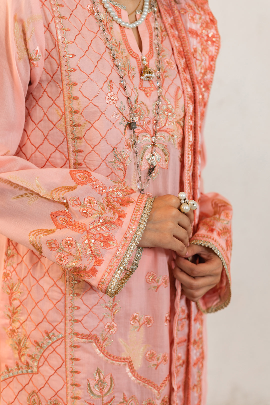 Zellbury | Unstitched 3 Piece Lawn | Embroidered Shirt Shalwar Dupatta - 0324 - Libasekhas