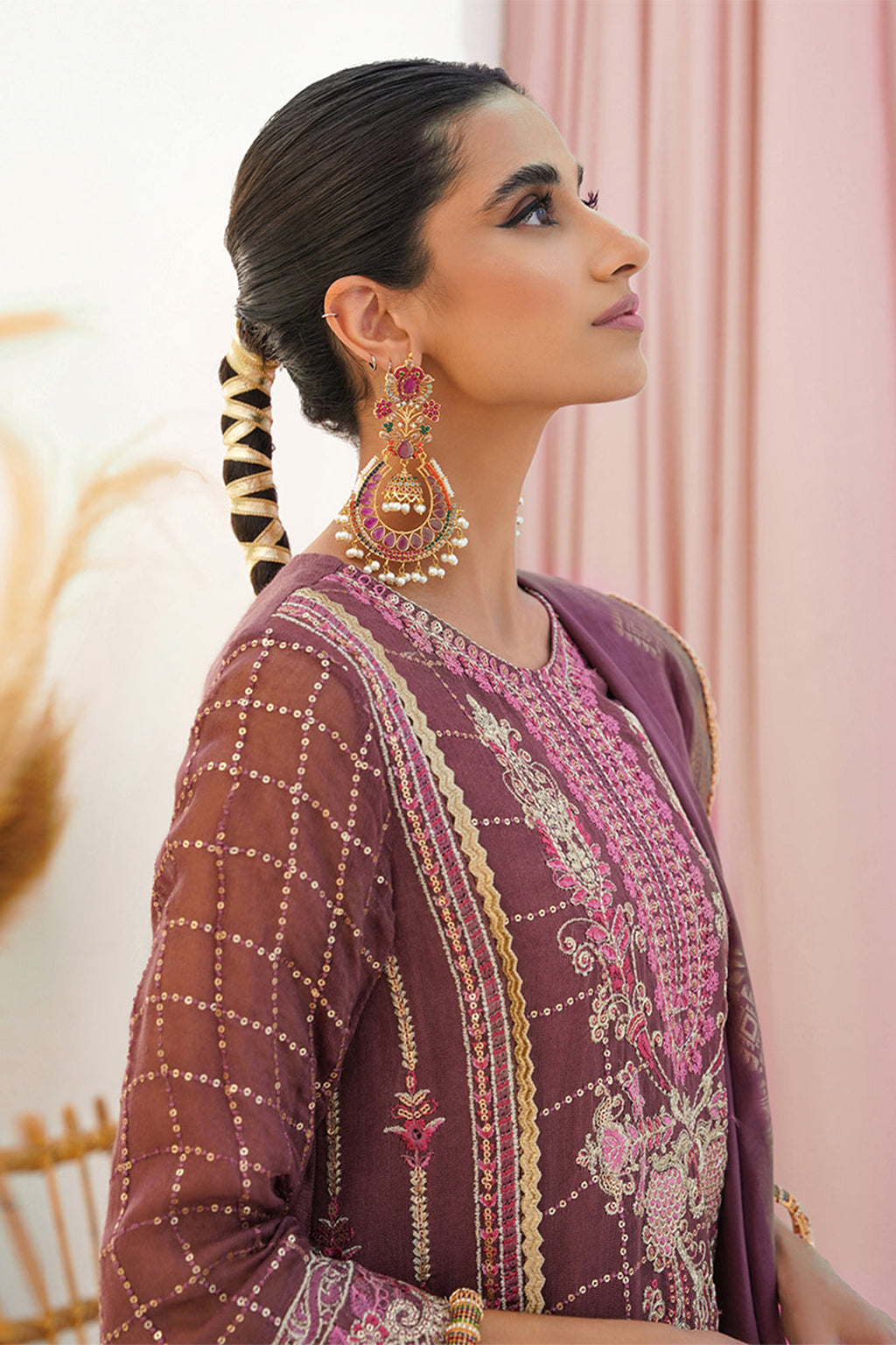 Zellbury | Unstitched 3 Piece Khaddi | Embroidered Shirt Shalwar Dupatta - 0356 - Libasekhas