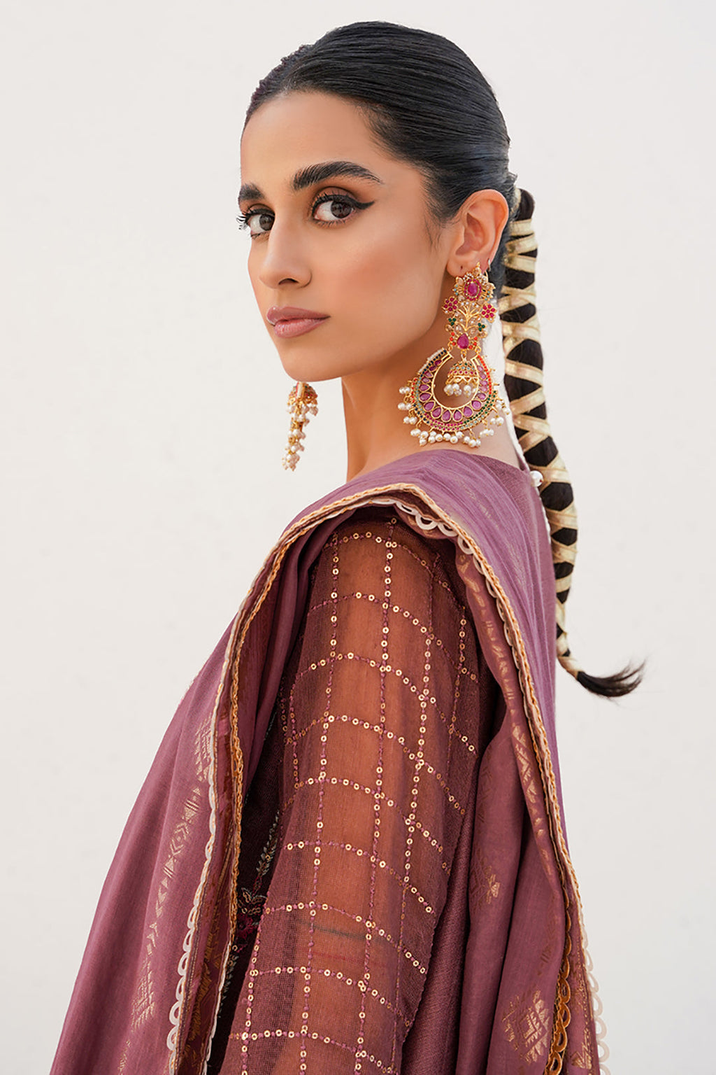 Zellbury | Unstitched 3 Piece Khaddi | Embroidered Shirt Shalwar Dupatta - 0356 - Libasekhas