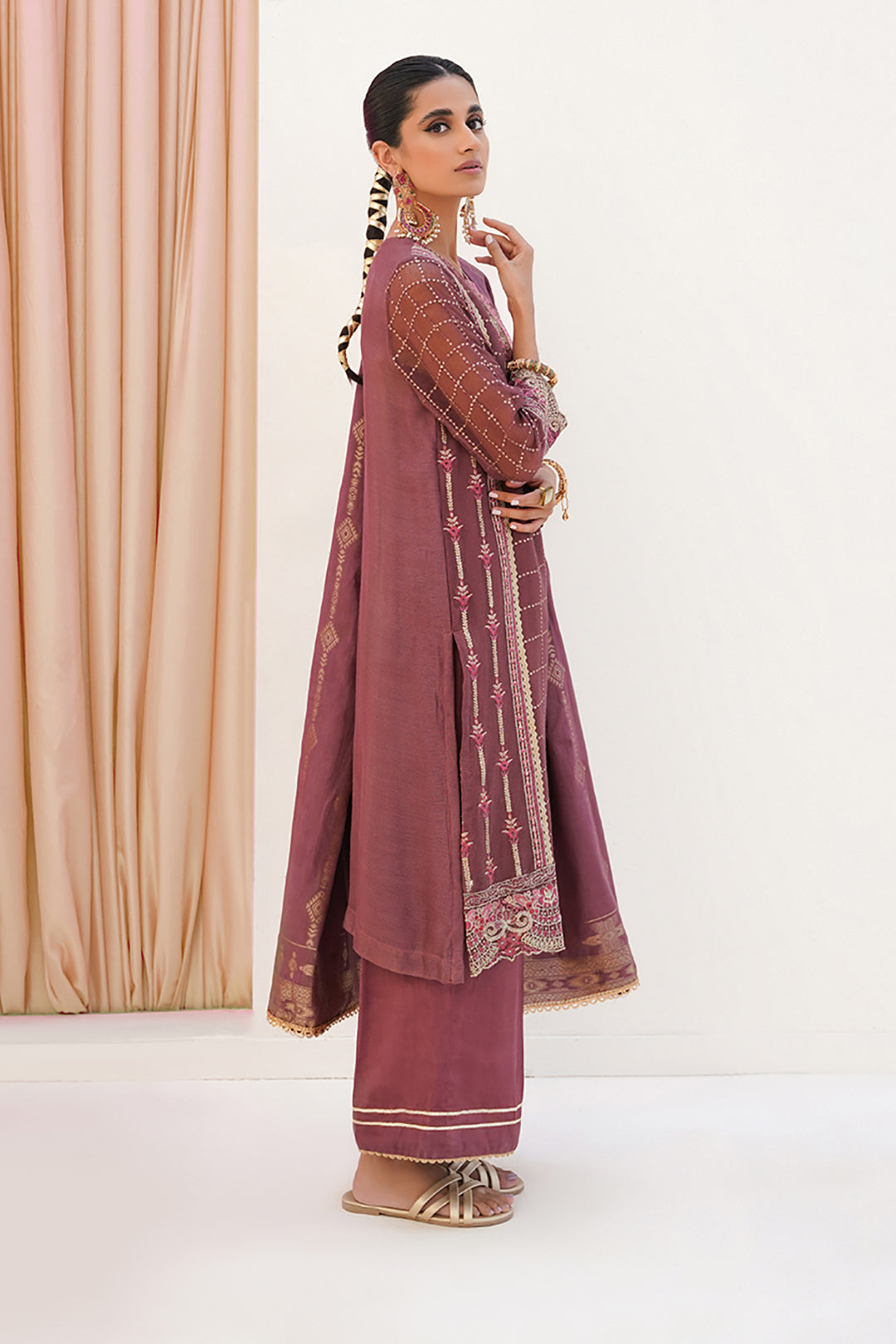 Zellbury | Unstitched 3 Piece Khaddi | Embroidered Shirt Shalwar Dupatta - 0356 - Libasekhas