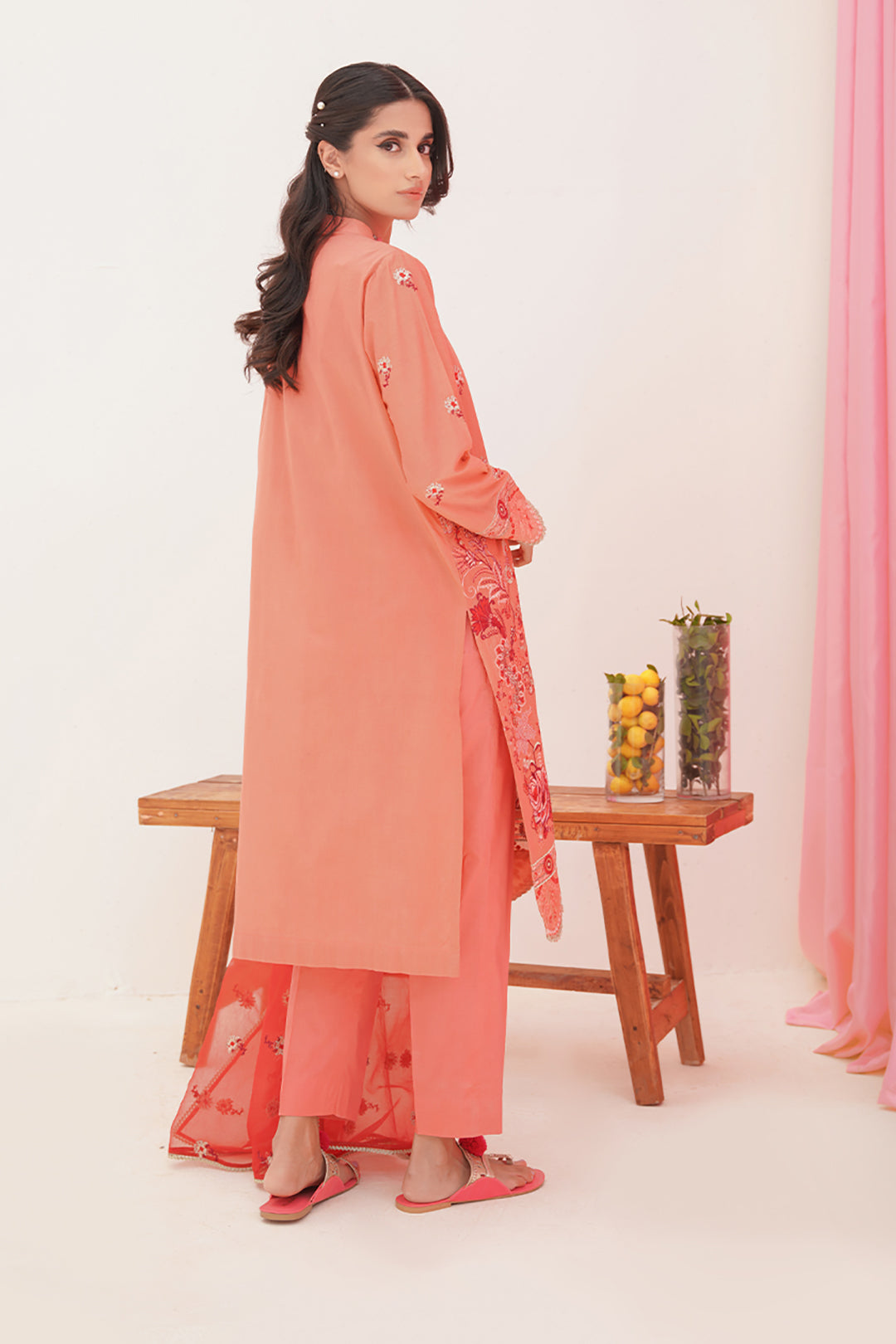 Zellbury | Unstitched 3 Piece Lawn | Embroidered Shirt Shalwar Dupatta - 0365 - Libasekhas