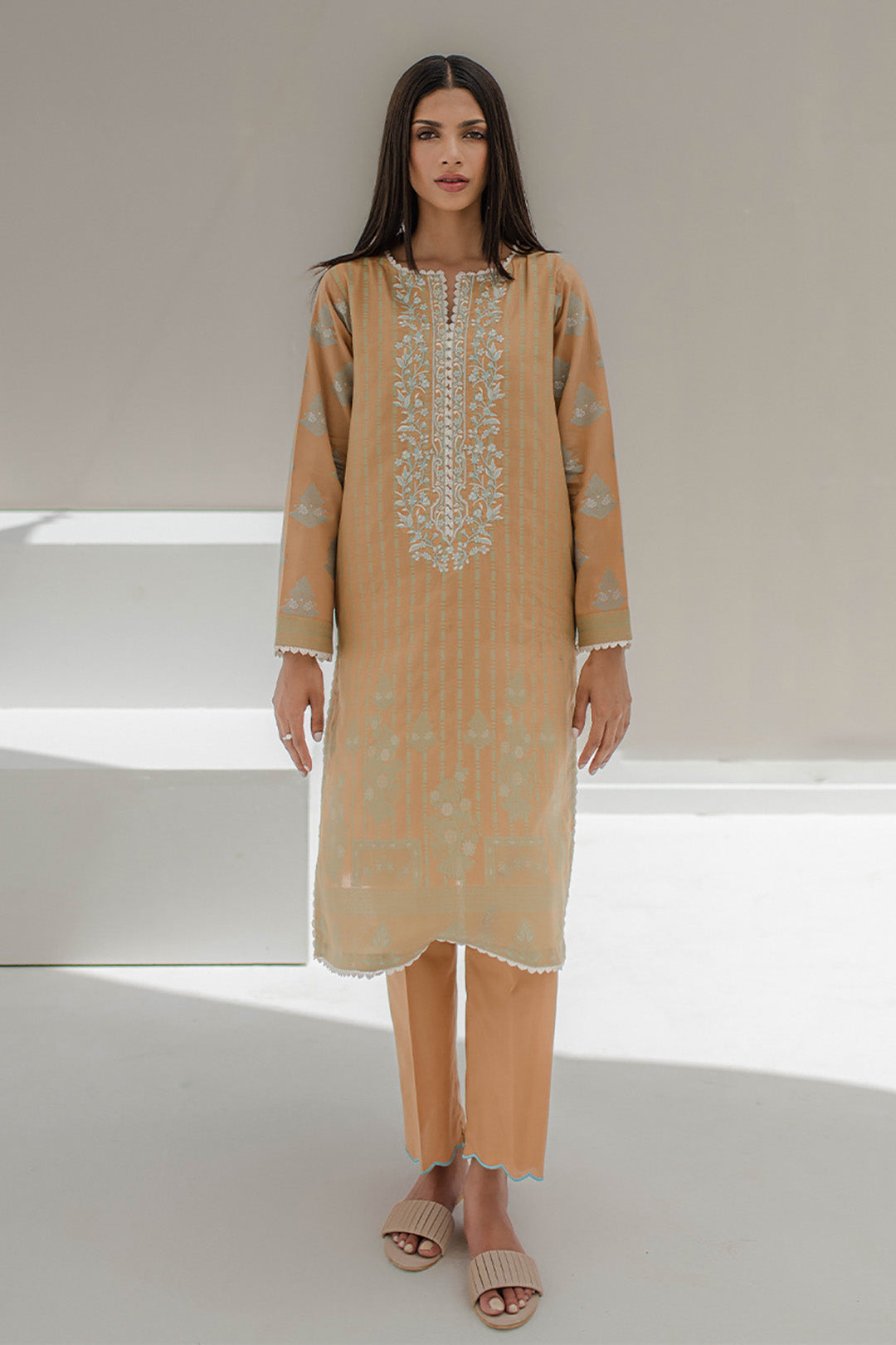Zellbury | Unstitched 3 Piece Jacquard | Embroidered Shirt Shalwar - 0617 - Libasekhas
