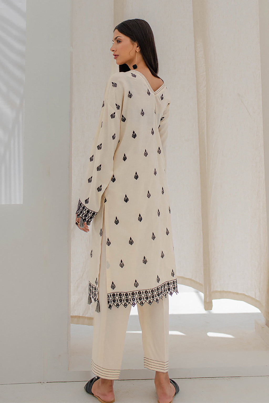 Zellbury | Unstitched 2 Piece Jacquard | Embroidered Shirt Shalwar - 0657 - Libasekhas