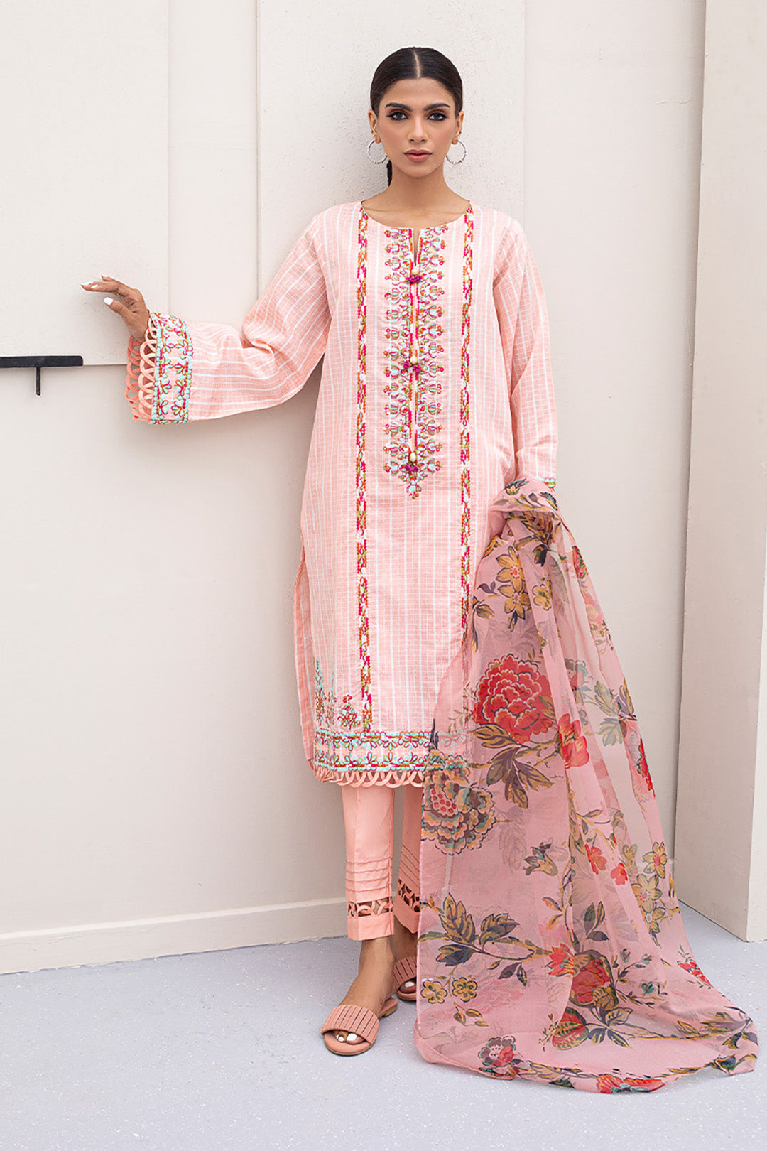 Zellbury | Unstitched 3 Piece Jacquard | Embroidered Shirt Shalwar Dupatta - 0286 - Libasekhas