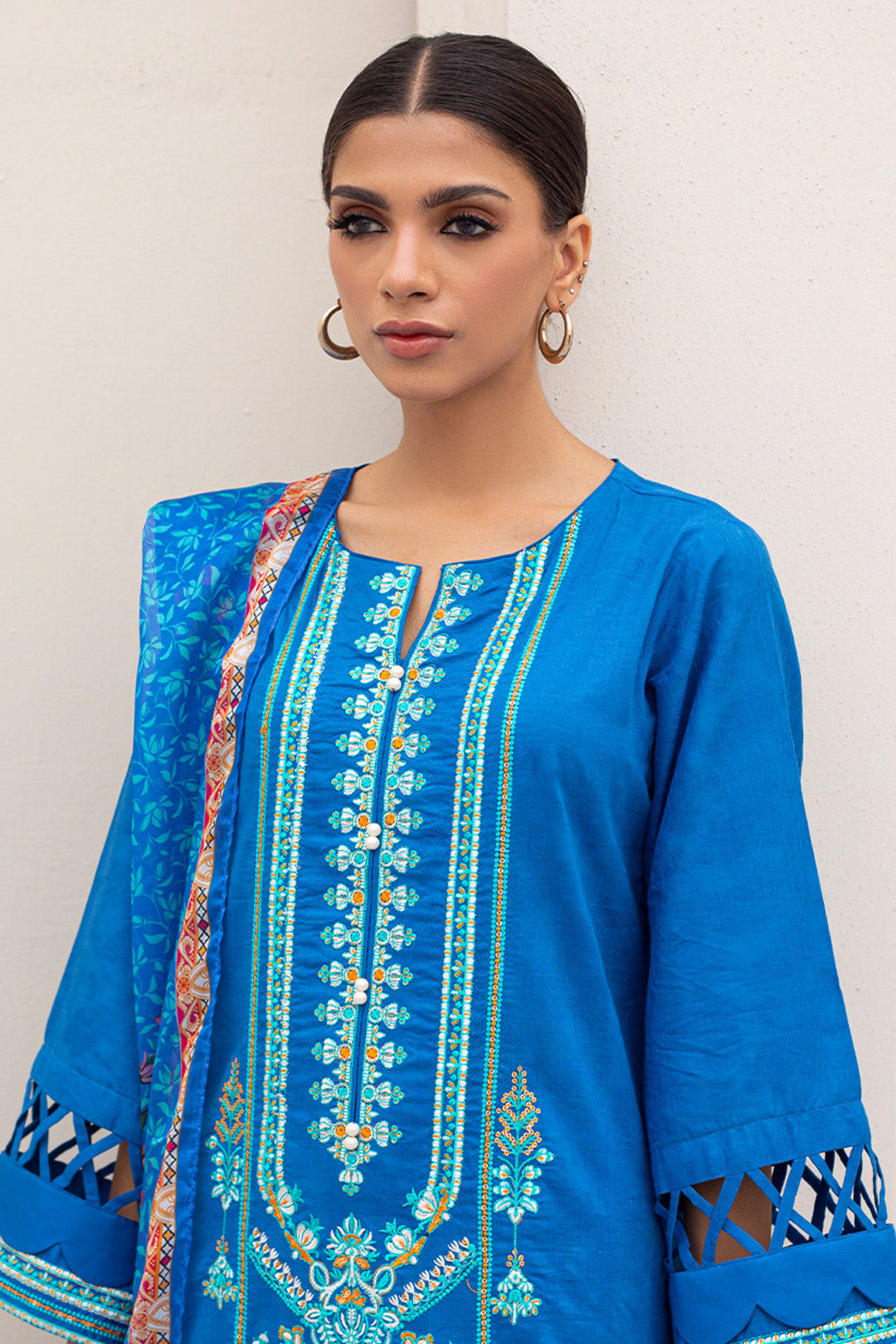 Zellbury | Unstitched 3 Piece Jacquard | Embroidered Shirt Shalwar Dupatta - 0435 - Libasekhas
