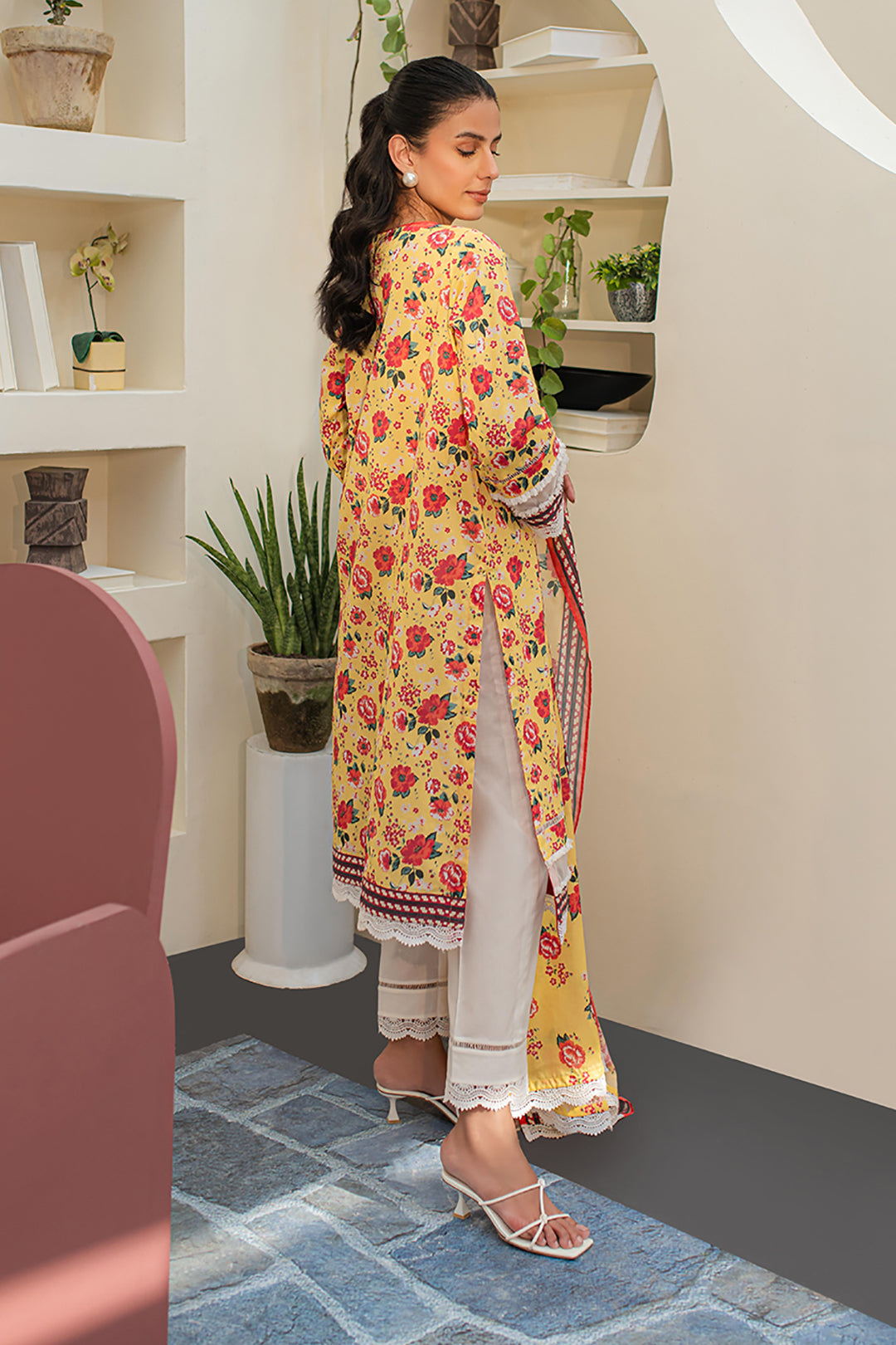 Zellbury | Unstitched 2 Piece Lawn | Embroidered Shirt Dupatta - 1168 - Libasekhas