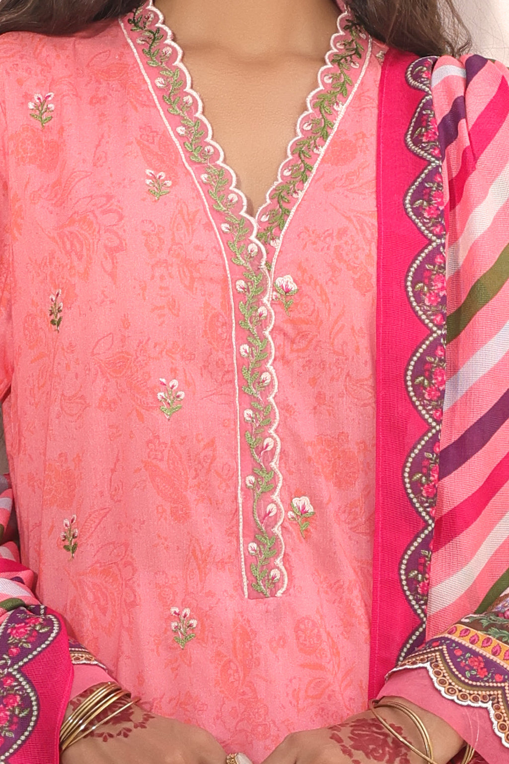 Zellbury | Unstitched 2 Piece Lawn | Embroidered Shirt Dupatta - 1658 - Libasekhas