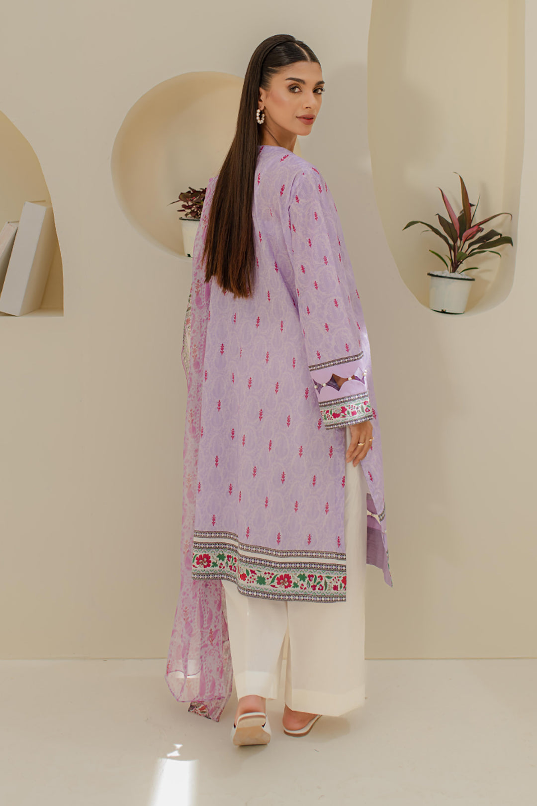 Zellbury | Unstitched 2 Piece Lawn | Embroidered Shirt Dupatta - 1659 - Libasekhas