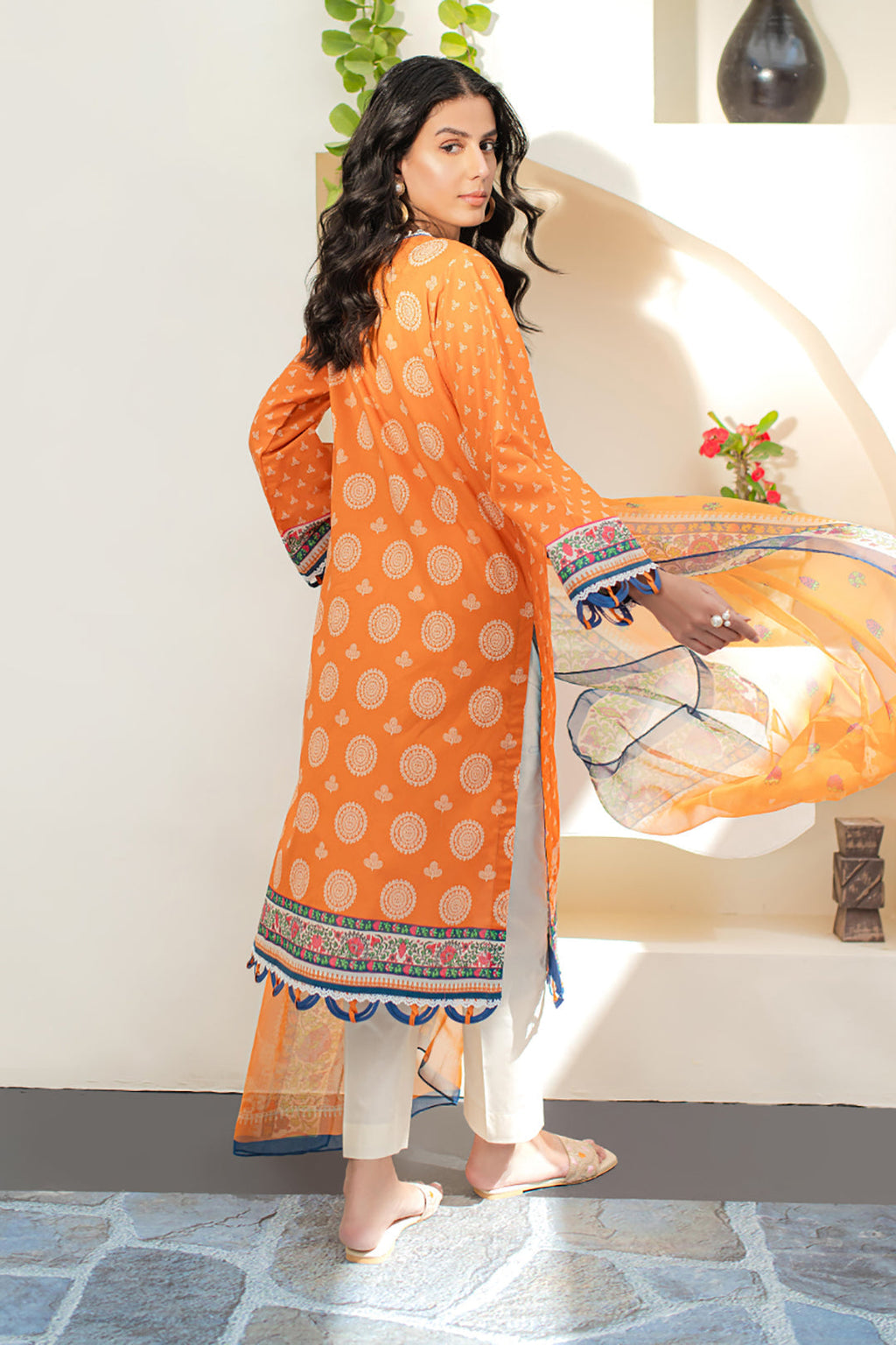 Zellbury | Unstitched 2 Piece Lawn | Embroidered Shirt Dupatta - 1661 - Libasekhas
