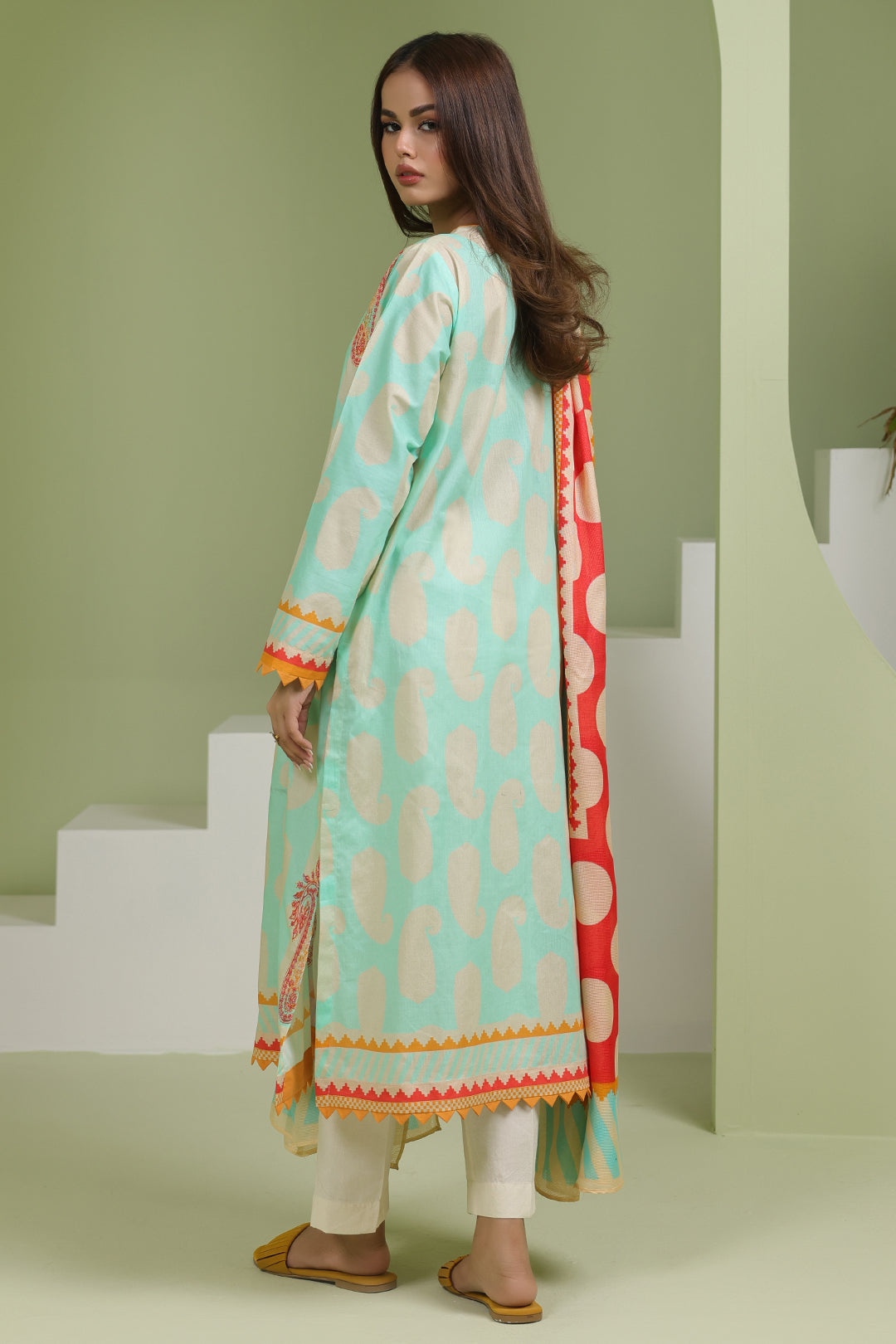 Zellbury | Unstitched 2 Piece Lawn | Embroidered Shirt Dupatta - 1716 - Libasekhas