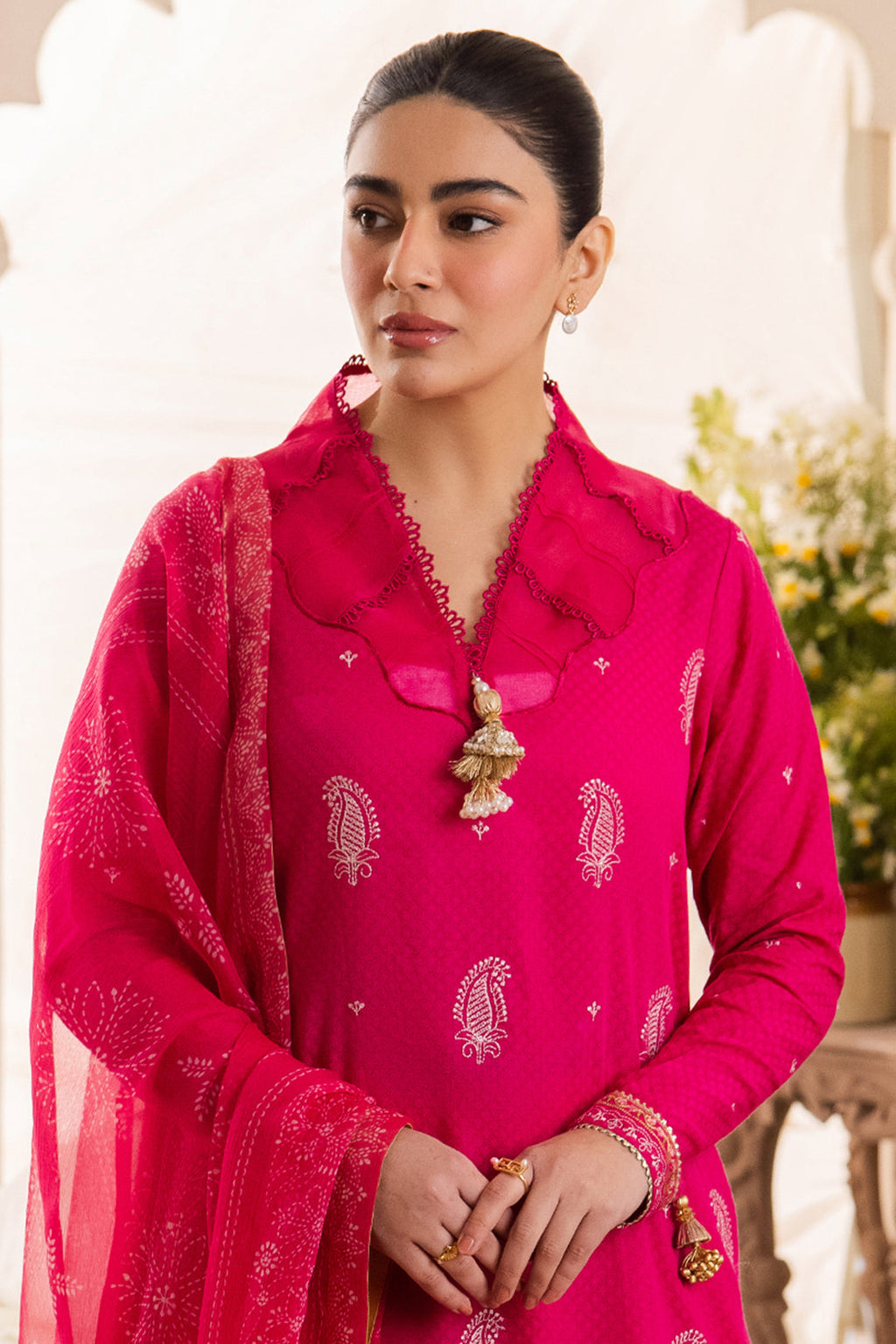 Zellbury | Unstitched 3 Piece Jacquard | Embroidered Shirt Shalwar Dupatta - 1118 - Libasekhas