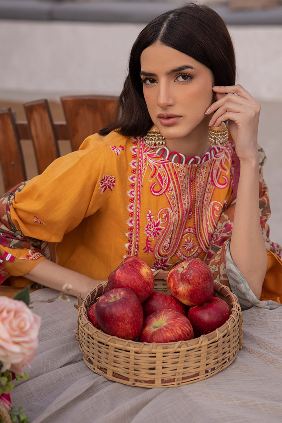 Zellbury | Unstitched 3 Piece Cambric | Embroidered Shirt Shalwar Dupatta - 1142 - Libasekhas