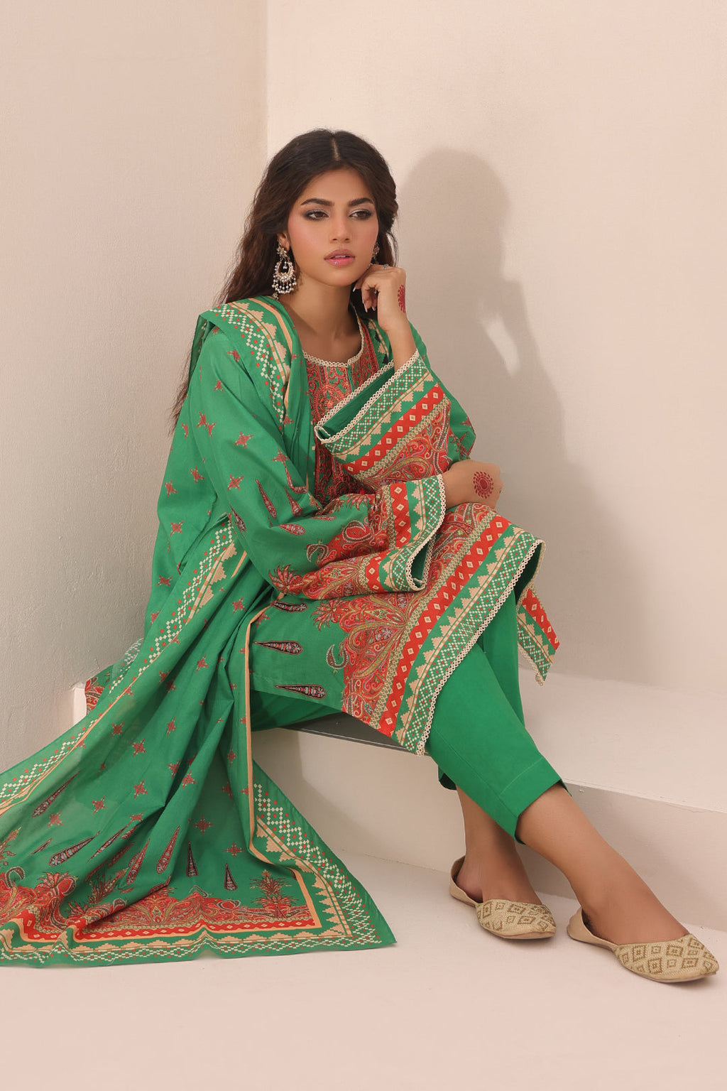 Zellbury | Unstitched 3 Piece Lawn | Embroidered Shirt Shalwar Dupatta - 1247 - Libasekhas