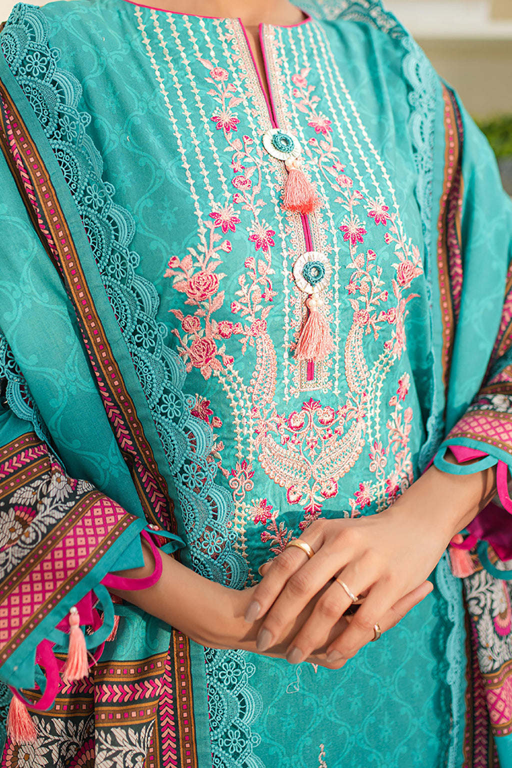 Zellbury | Unstitched 3 Piece Lawn | Embroidered Shirt Shalwar Dupatta - 1249 - Libasekhas