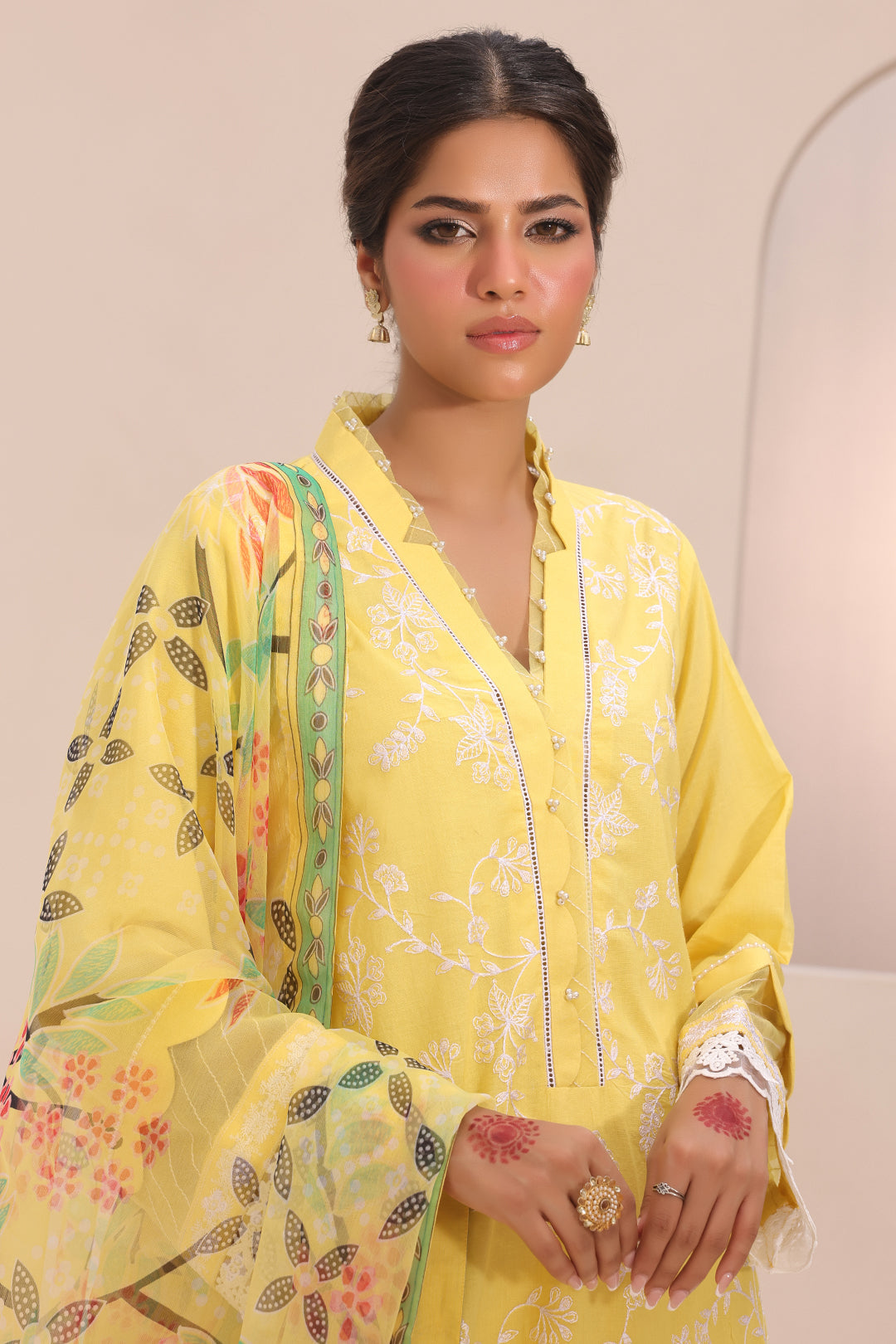 Zellbury | Unstitched 3 Piece Lawn | Embroidered Shirt Shalwar Dupatta - 1261 - Libasekhas