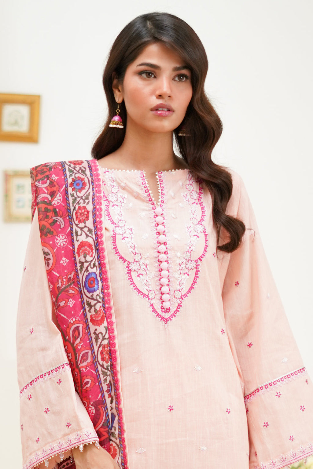 Zellbury | Unstitched 3 Piece Lawn | Embroidered Shirt Shalwar Dupatta - 1267 - Libasekhas