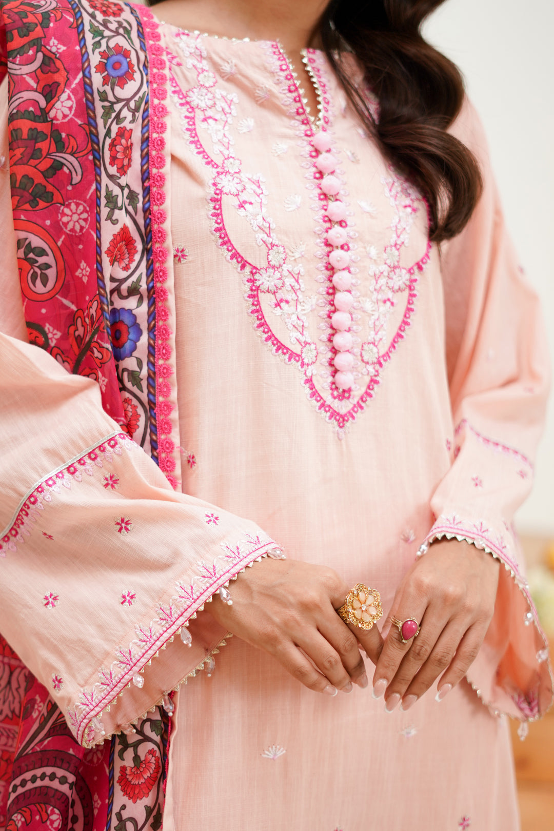 Zellbury | Unstitched 3 Piece Lawn | Embroidered Shirt Shalwar Dupatta - 1267 - Libasekhas
