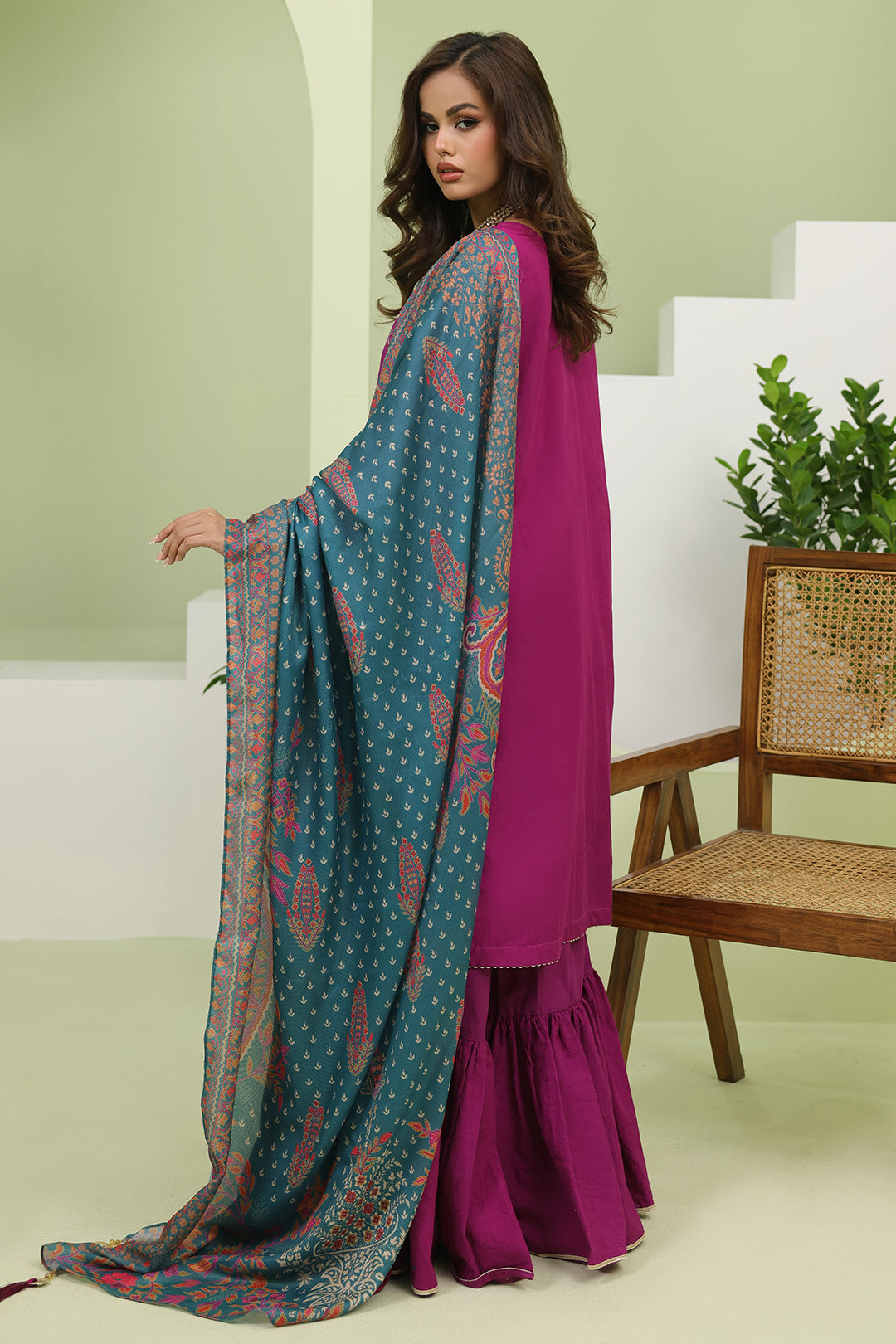 Zellbury | Unstitched 3 Piece Cambric | Embroidered Shirt Shalwar Dupatta - 1269 - Libasekhas