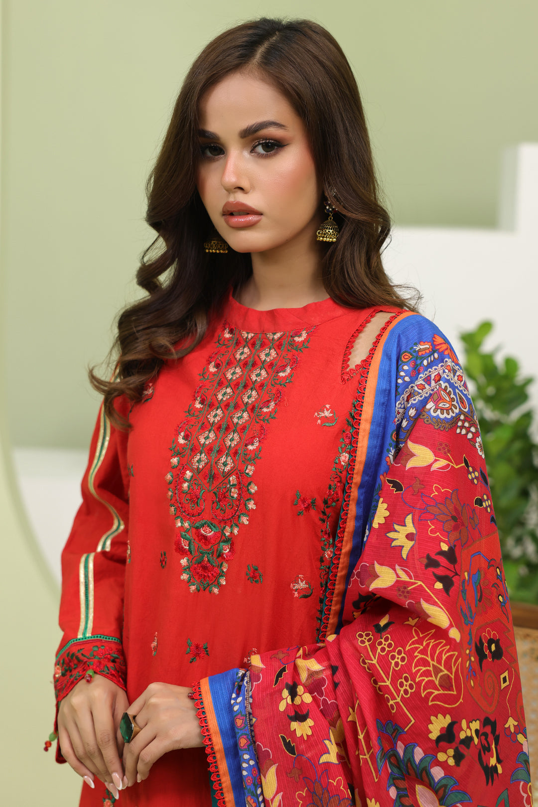 Zellbury | Unstitched 3 Piece Lawn | Embroidered Shirt Shalwar Dupatta - 1271 - Libasekhas
