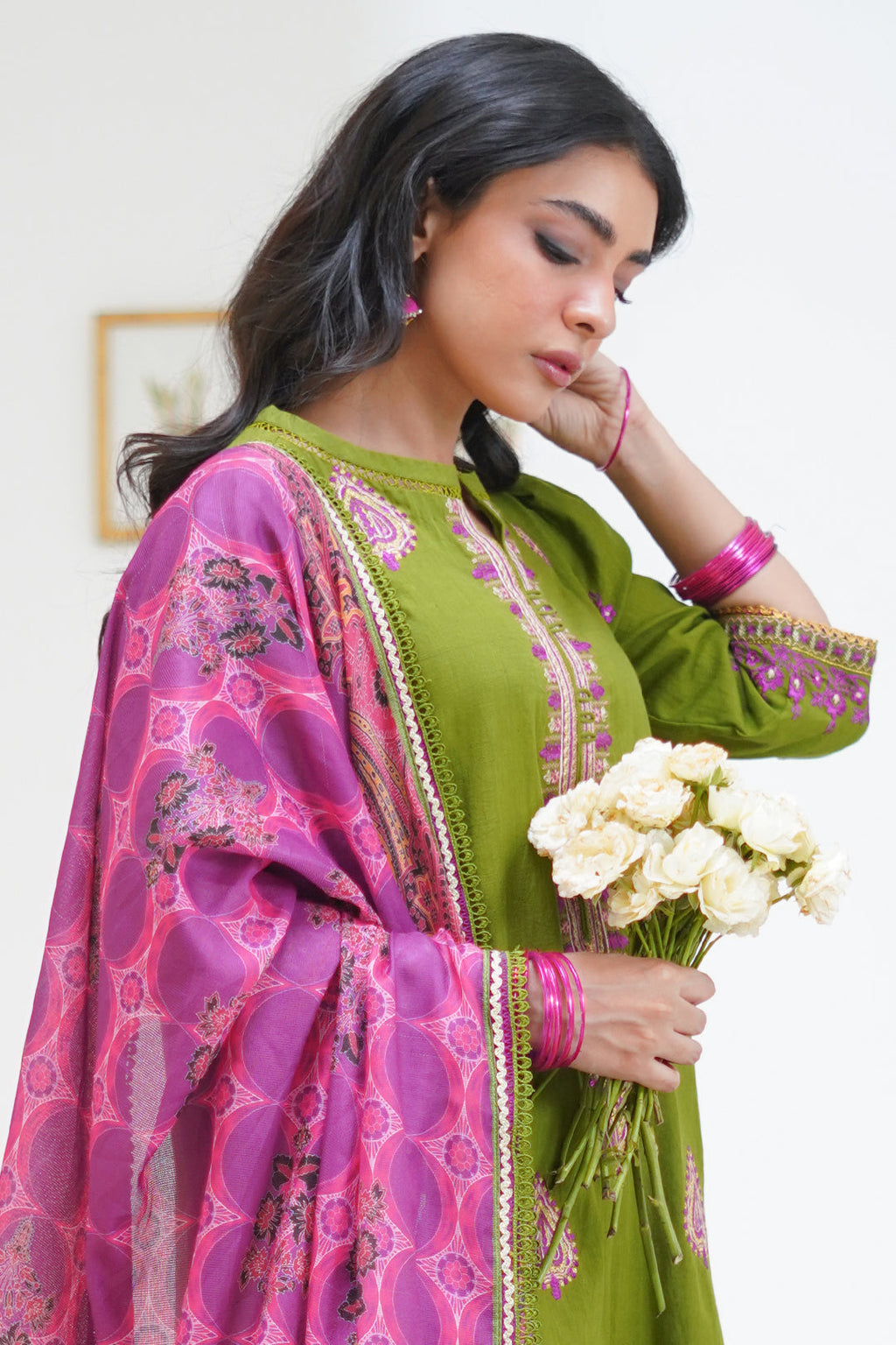 Zellbury | Unstitched 3 Piece Lawn | Embroidered Shirt Shalwar Dupatta - 1273 - Libasekhas