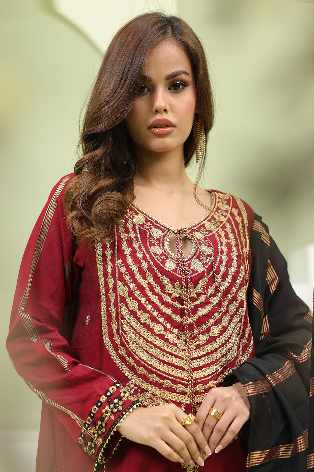 Zellbury | Unstitched 3 Piece Yarn | Embroidered Shirt Shalwar Dupatta - 1294 - Libasekhas