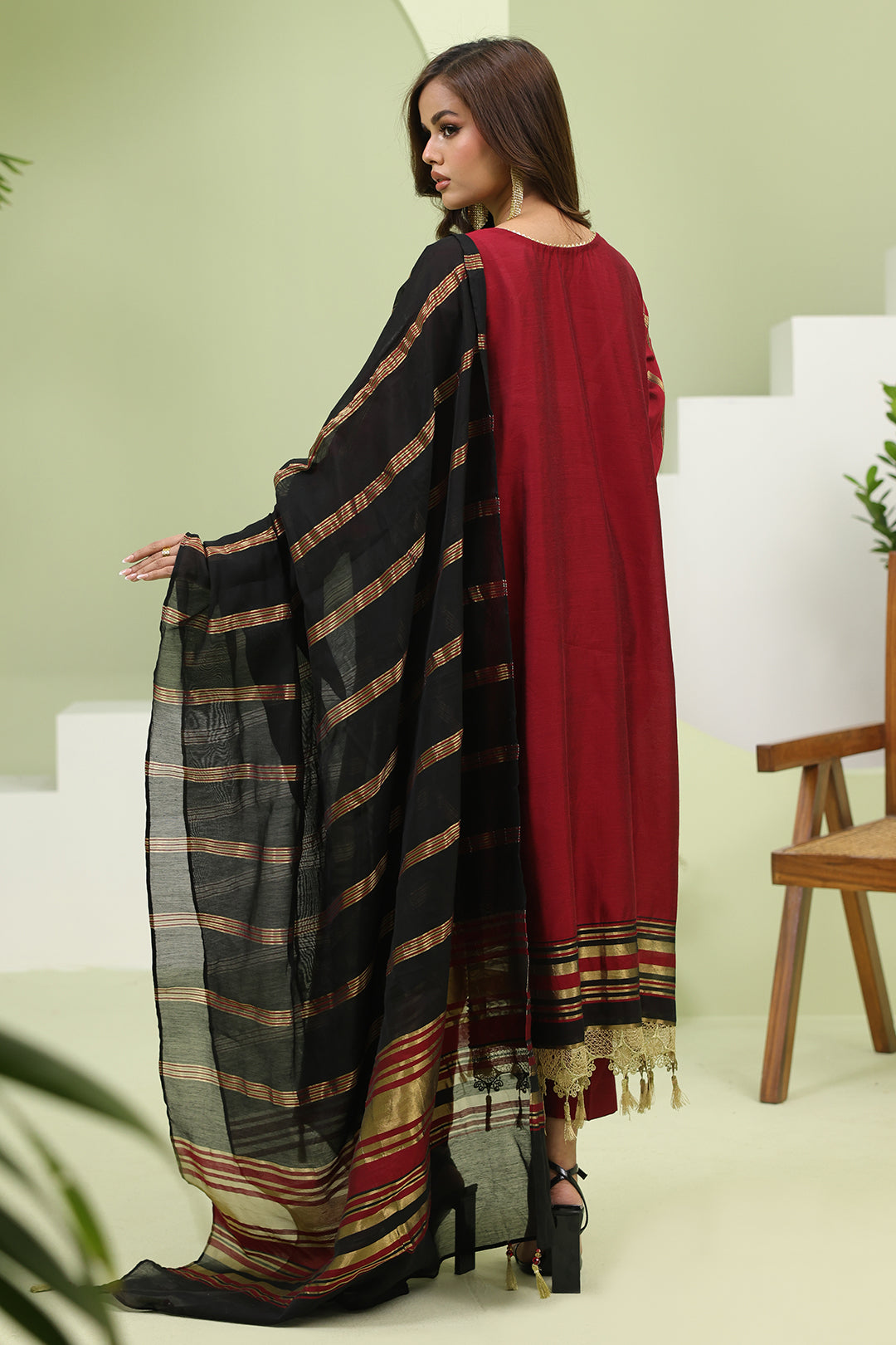 Zellbury | Unstitched 3 Piece Yarn | Embroidered Shirt Shalwar Dupatta - 1294 - Libasekhas