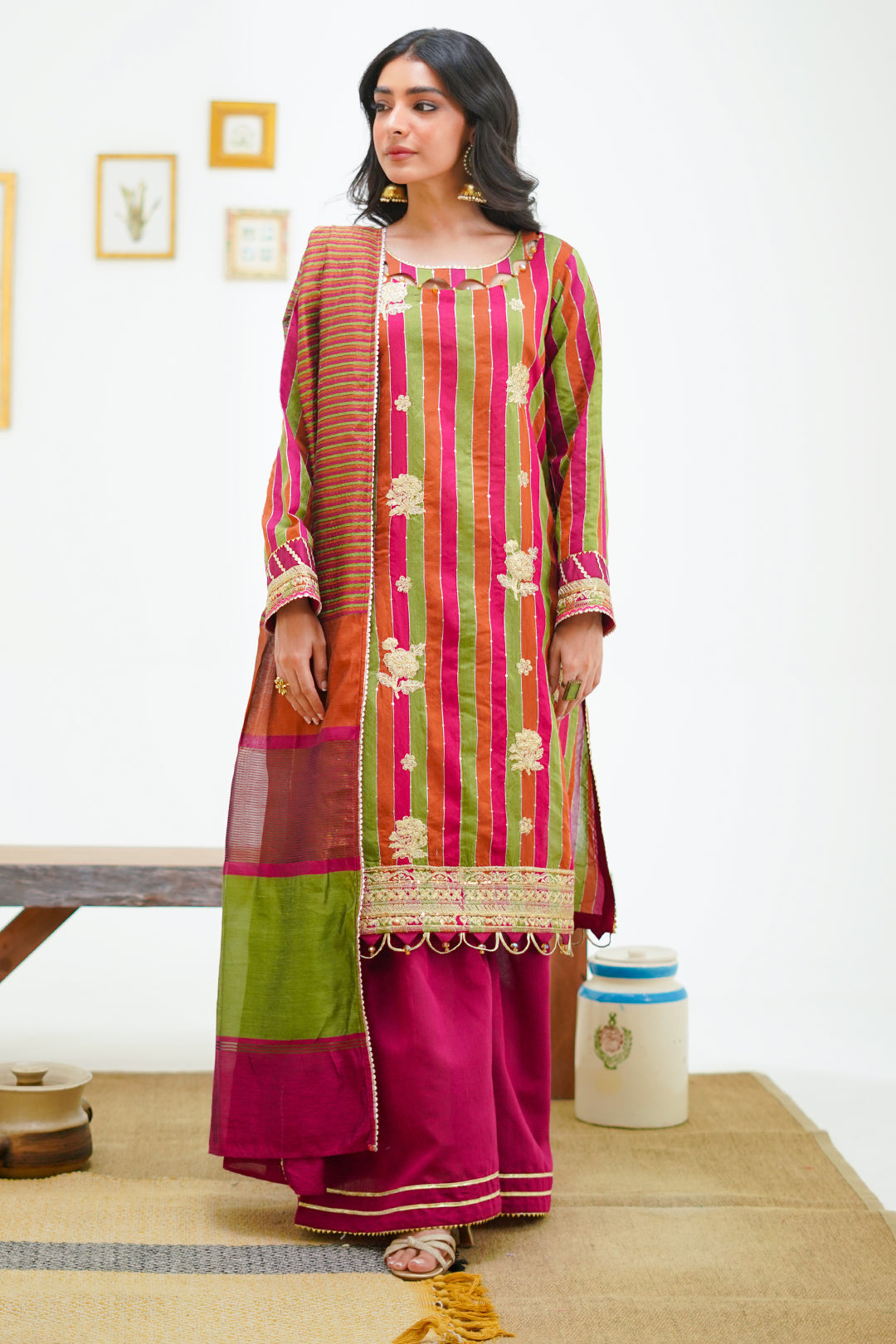 Zellbury | Unstitched 3 Piece Yarn | Embroidered Shirt Shalwar Dupatta - 1299 - Libasekhas