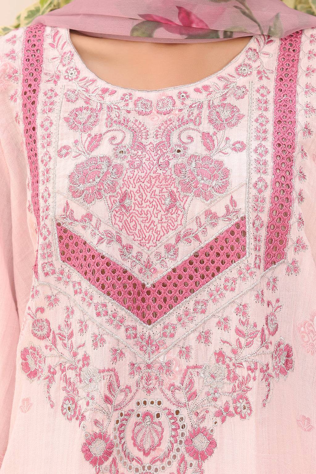 Zellbury | Unstitched 3 Piece Cambric | Embroidered Shirt Shalwar Dupatta - 1543 - Libasekhas