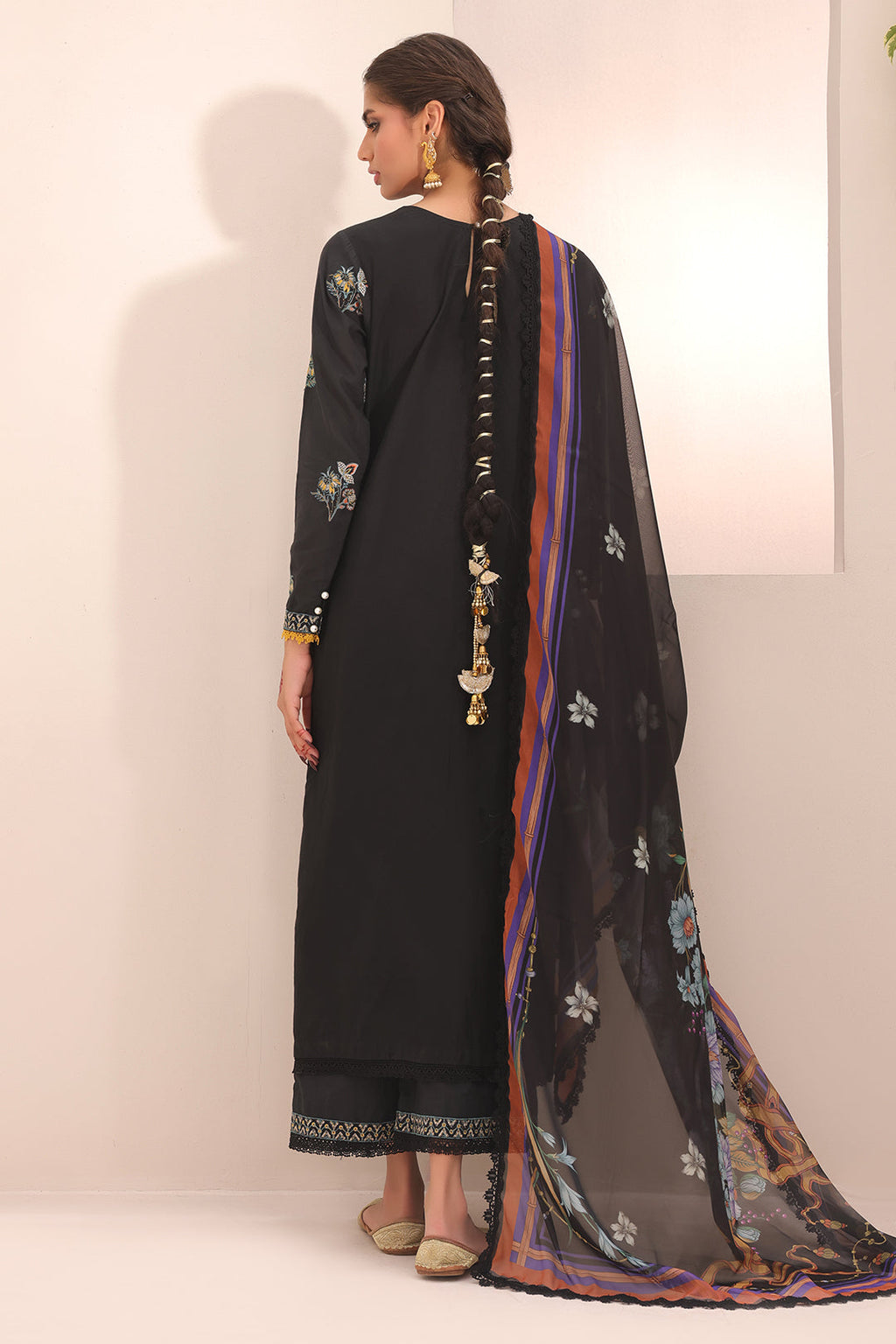 Zellbury | Unstitched 3 Piece Cambric | Embroidered Shirt Shalwar Dupatta - 1547 - Libasekhas