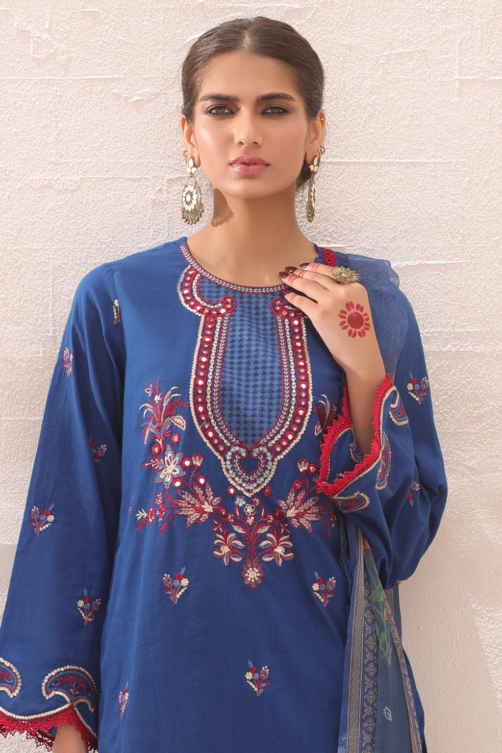 Zellbury | Unstitched 3 Piece Lawn | Embroidered Shirt Shalwar Dupatta - 1551 - Libasekhas
