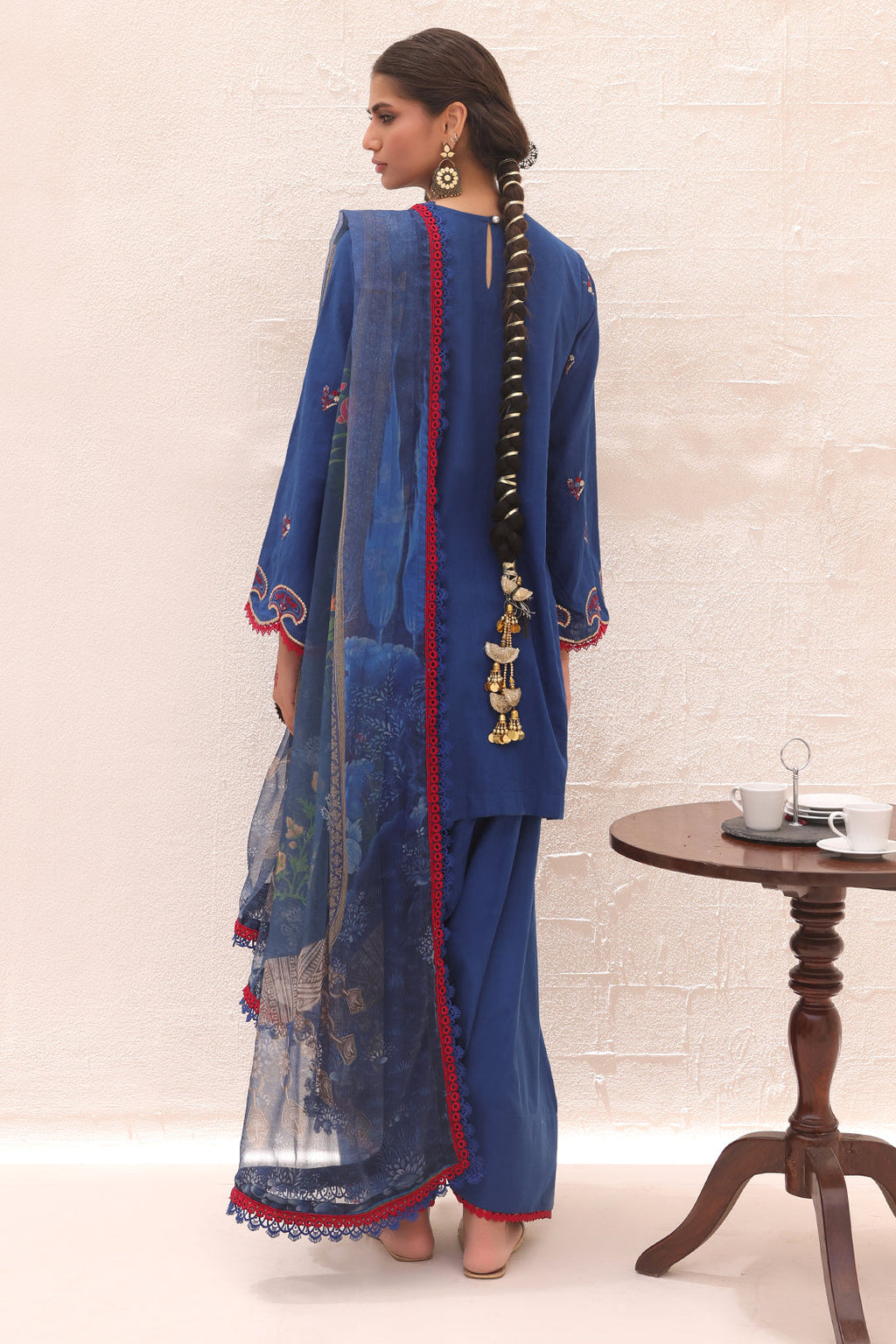 Zellbury | Unstitched 3 Piece Lawn | Embroidered Shirt Shalwar Dupatta - 1551 - Libasekhas