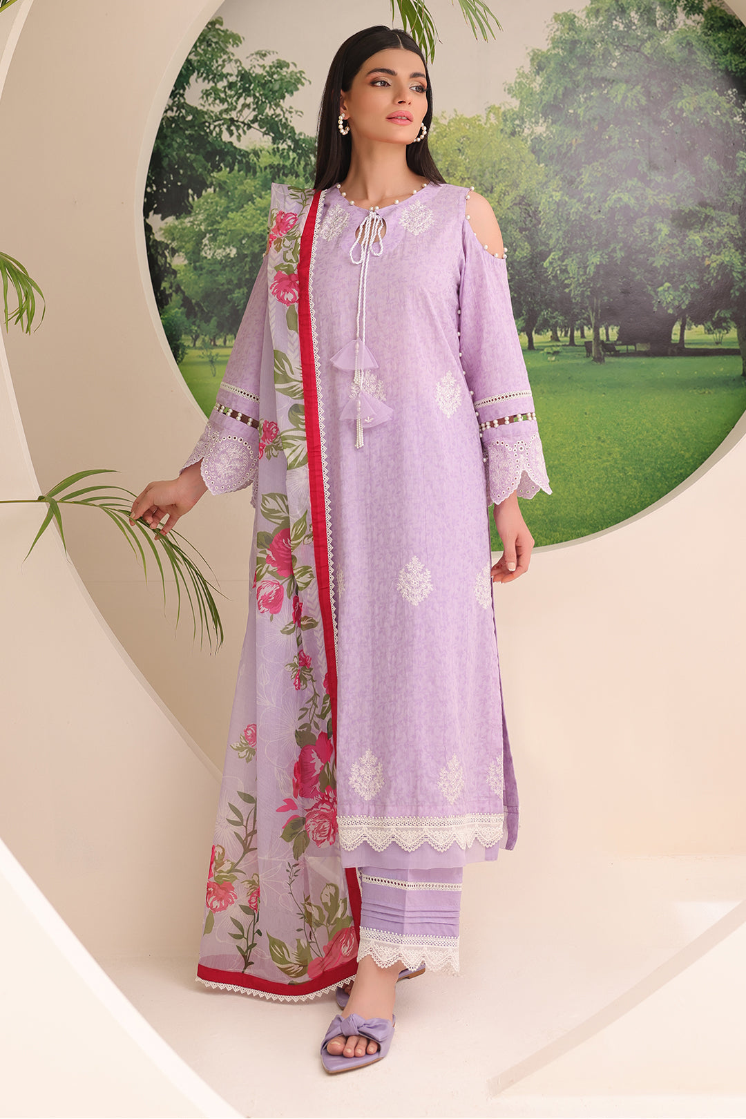 Zellbury | Unstitched 3 Piece Jacquard | Embroidered Shirt Shalwar Dupatta - 1764 - Libasekhas