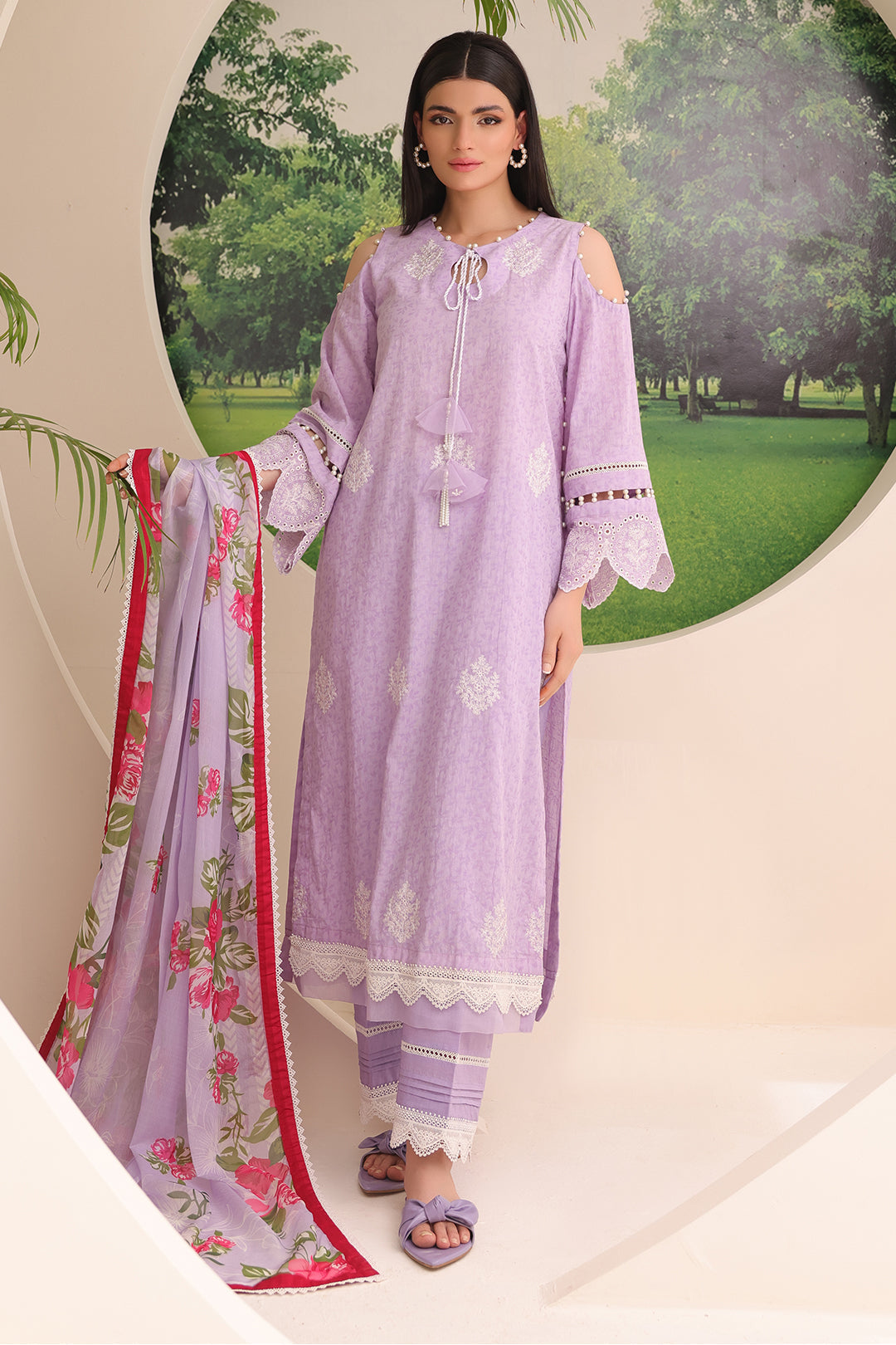 Zellbury | Unstitched 3 Piece Jacquard | Embroidered Shirt Shalwar Dupatta - 1764 - Libasekhas