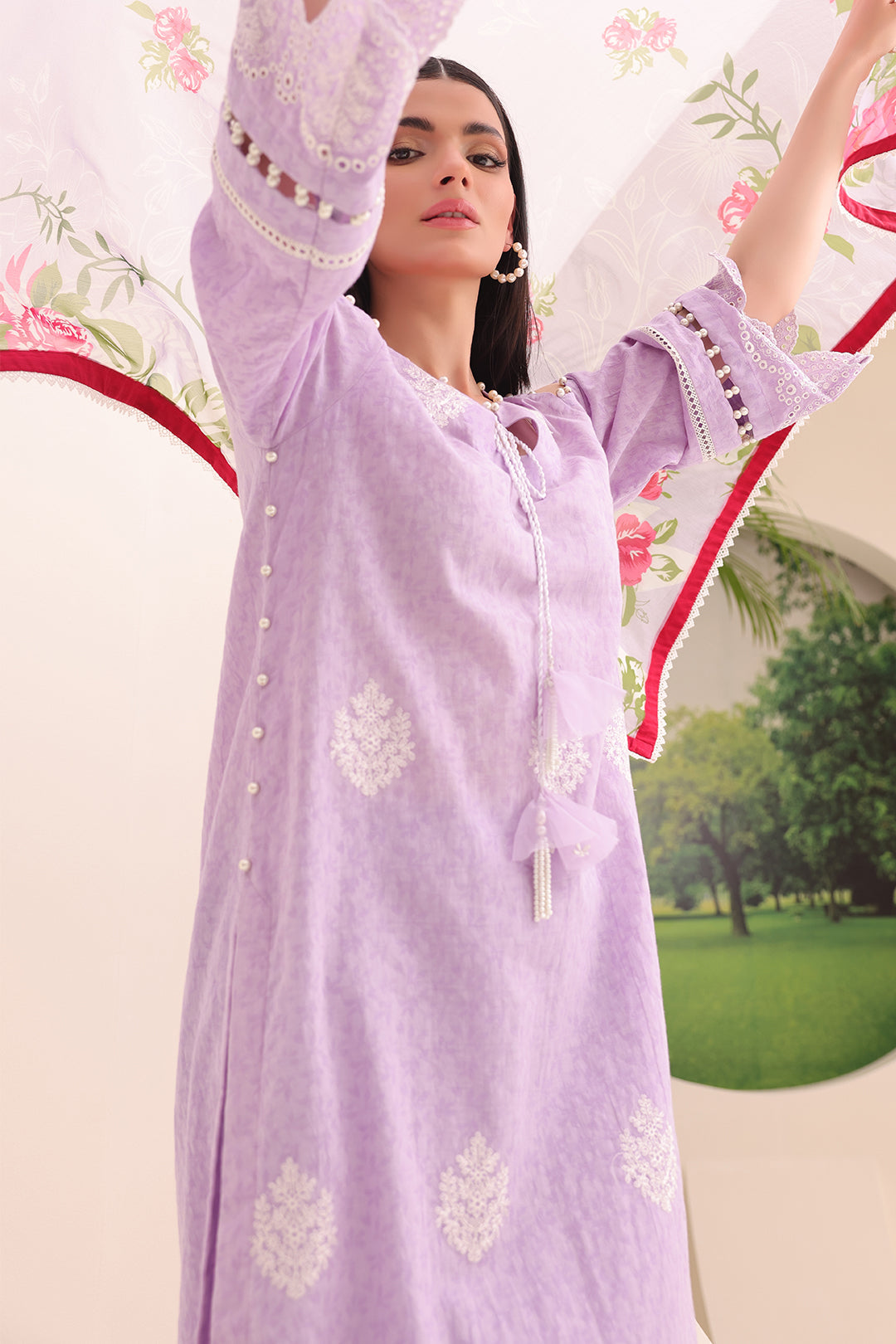 Zellbury | Unstitched 3 Piece Jacquard | Embroidered Shirt Shalwar Dupatta - 1764 - Libasekhas