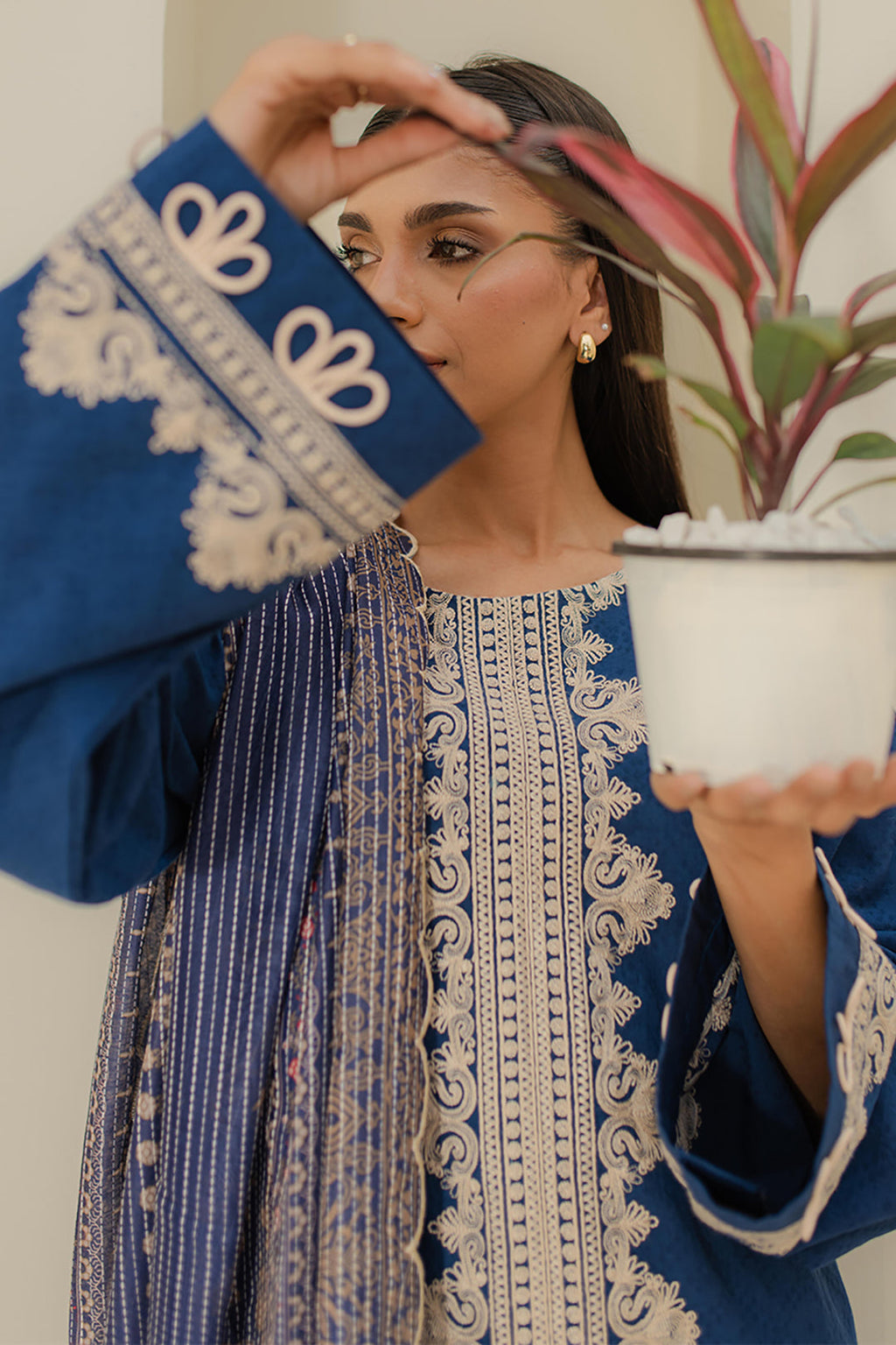 Zellbury | Unstitched 3 Piece Jacquard | Embroidered Shirt Shalwar Dupatta - 1767 - Libasekhas